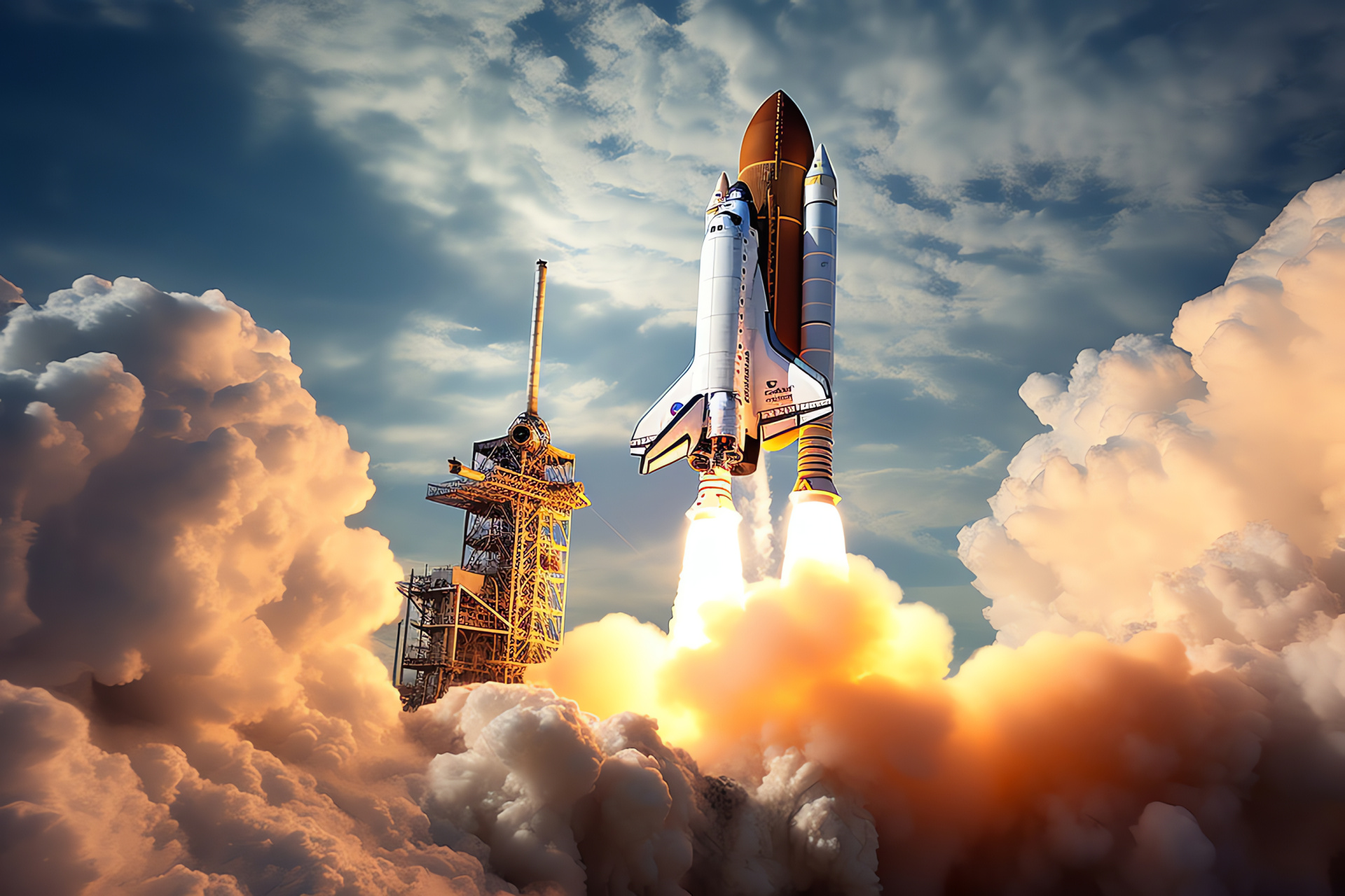 Aeronautics agency, shuttle wing design, ascending vehicle, stratospheric flight, solar backlight, HD Desktop Image