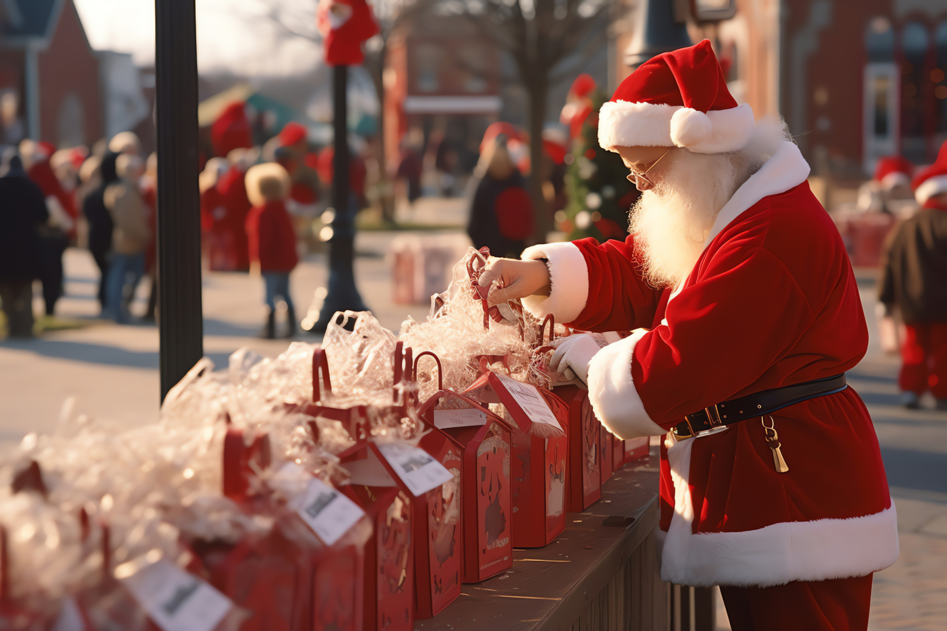 Sacred holiday, Saint Nick's legacy, Indiana festivities, Seasonal joy, North Pole correspondence, HD Desktop Wallpaper