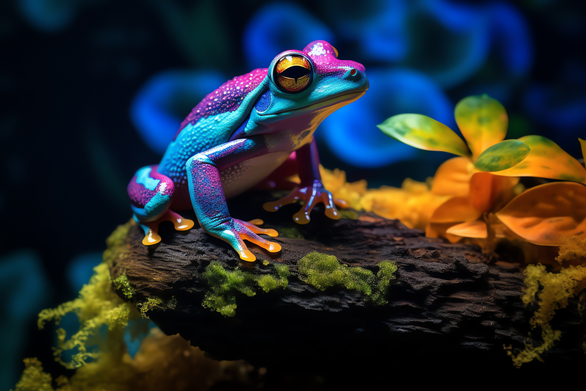 Tree Frog, Exotic amphibians, Jungle ecosystem, Vibrant amphibian, Rainforest fauna, HD Desktop Image