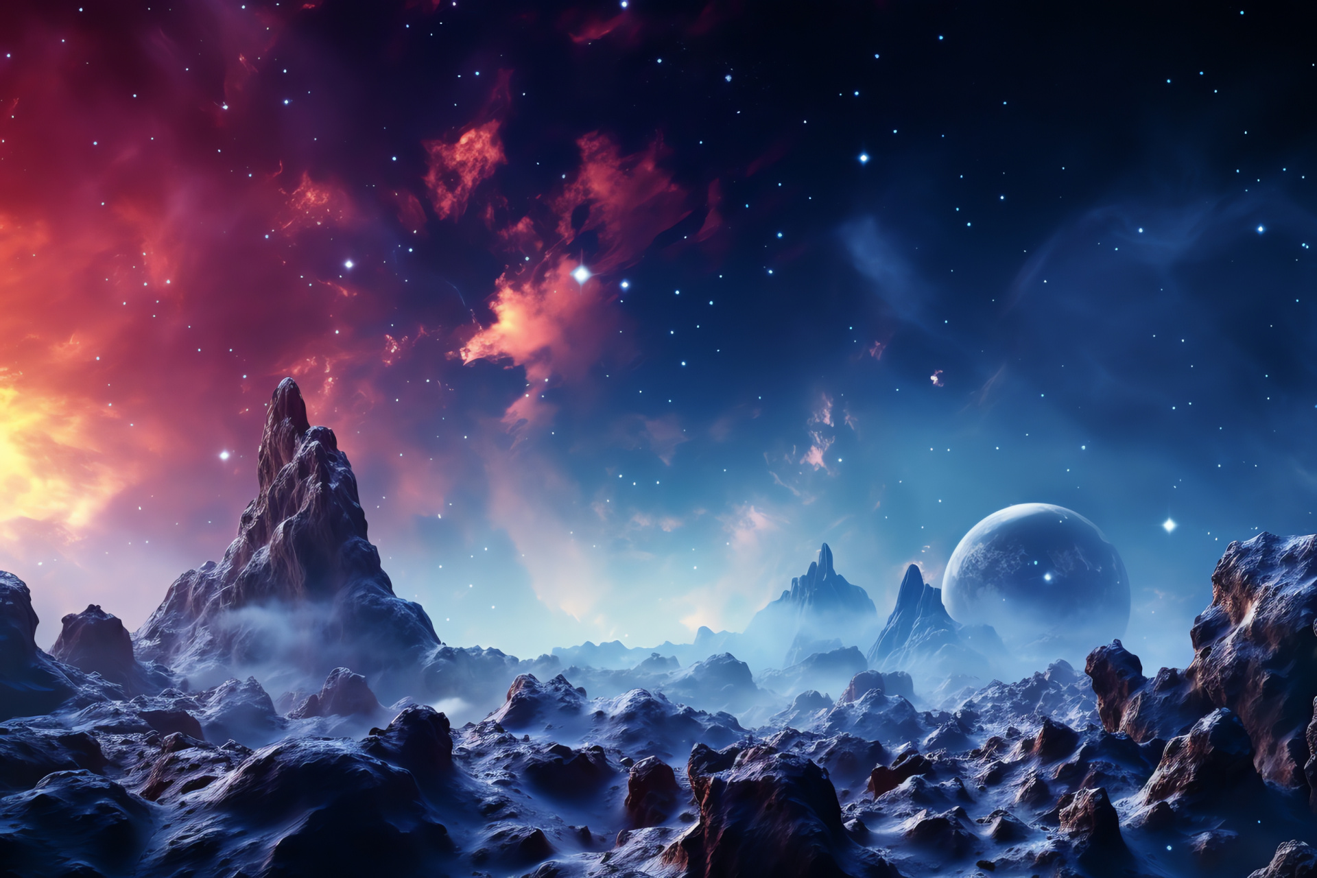 Space exploration HD, cosmic grandeur, galactic journey, starlit brilliance, universe vibrancy, HD Desktop Wallpaper