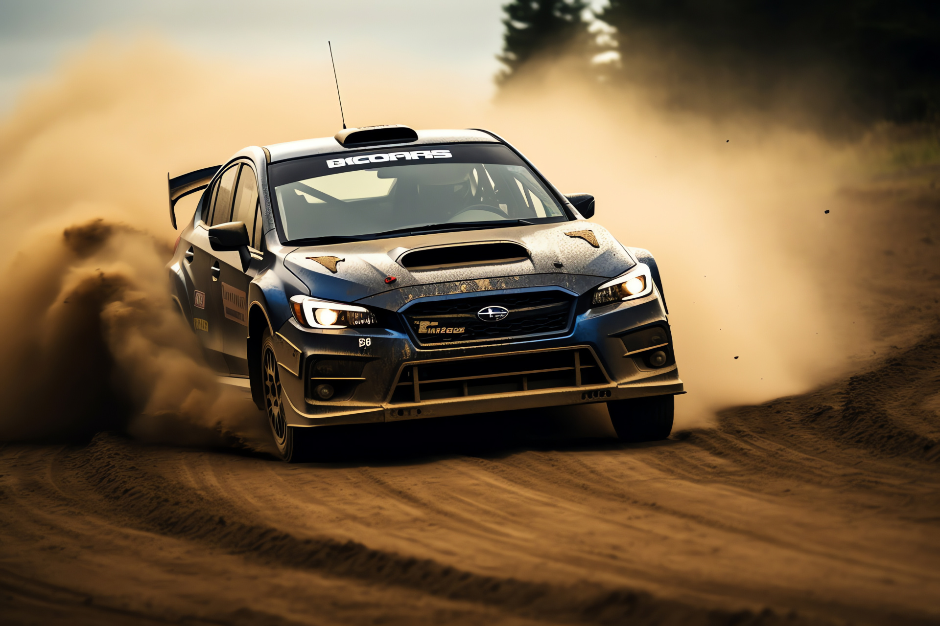 Subaru WRX, motorsport, rally competition, performance vehicle, high-speed track, HD Desktop Image
