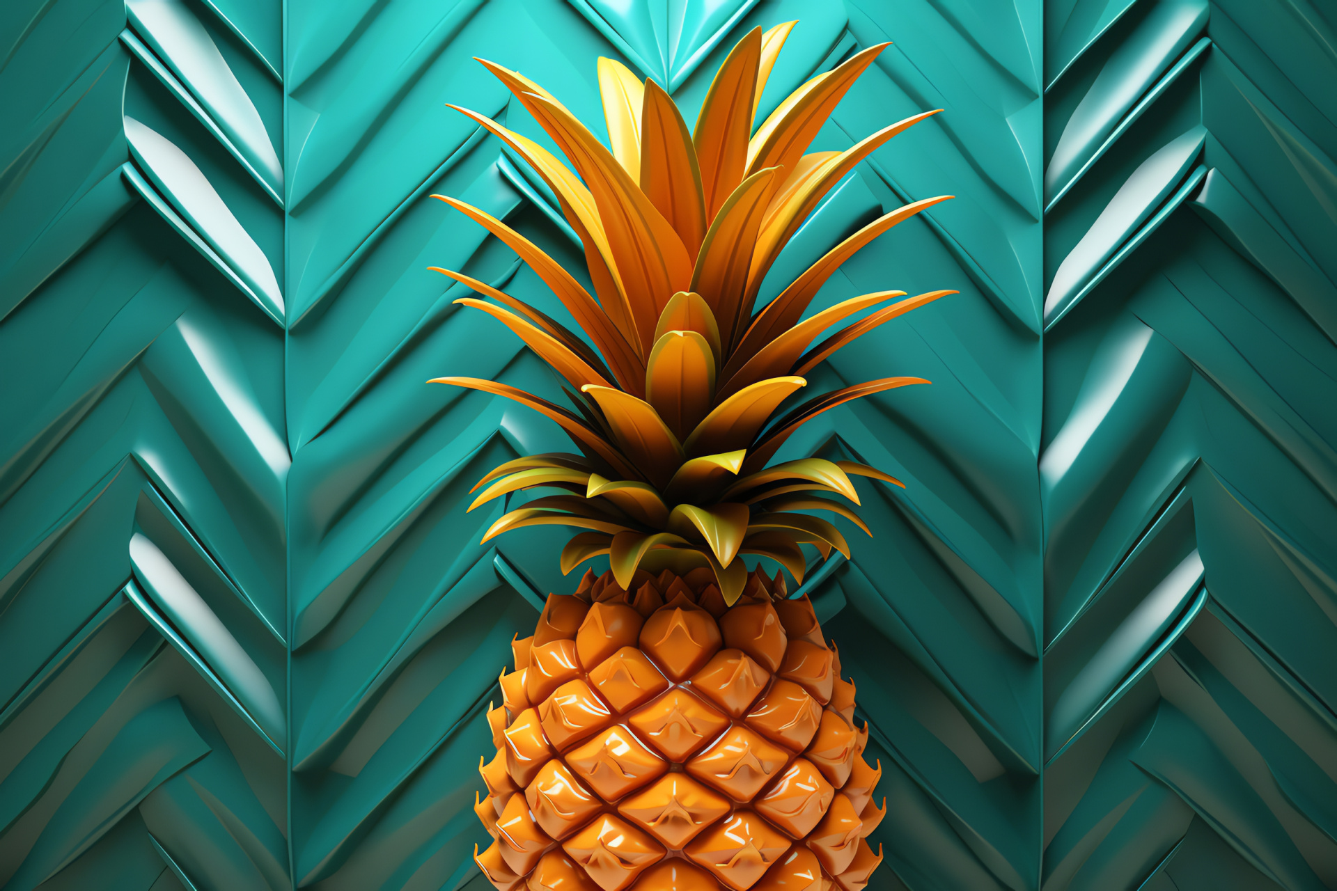 Red black pineapple graphic, Intricate fruit patterns, Artistic pineapple rendition, Bold tropical fruit, Design element, HD Desktop Wallpaper