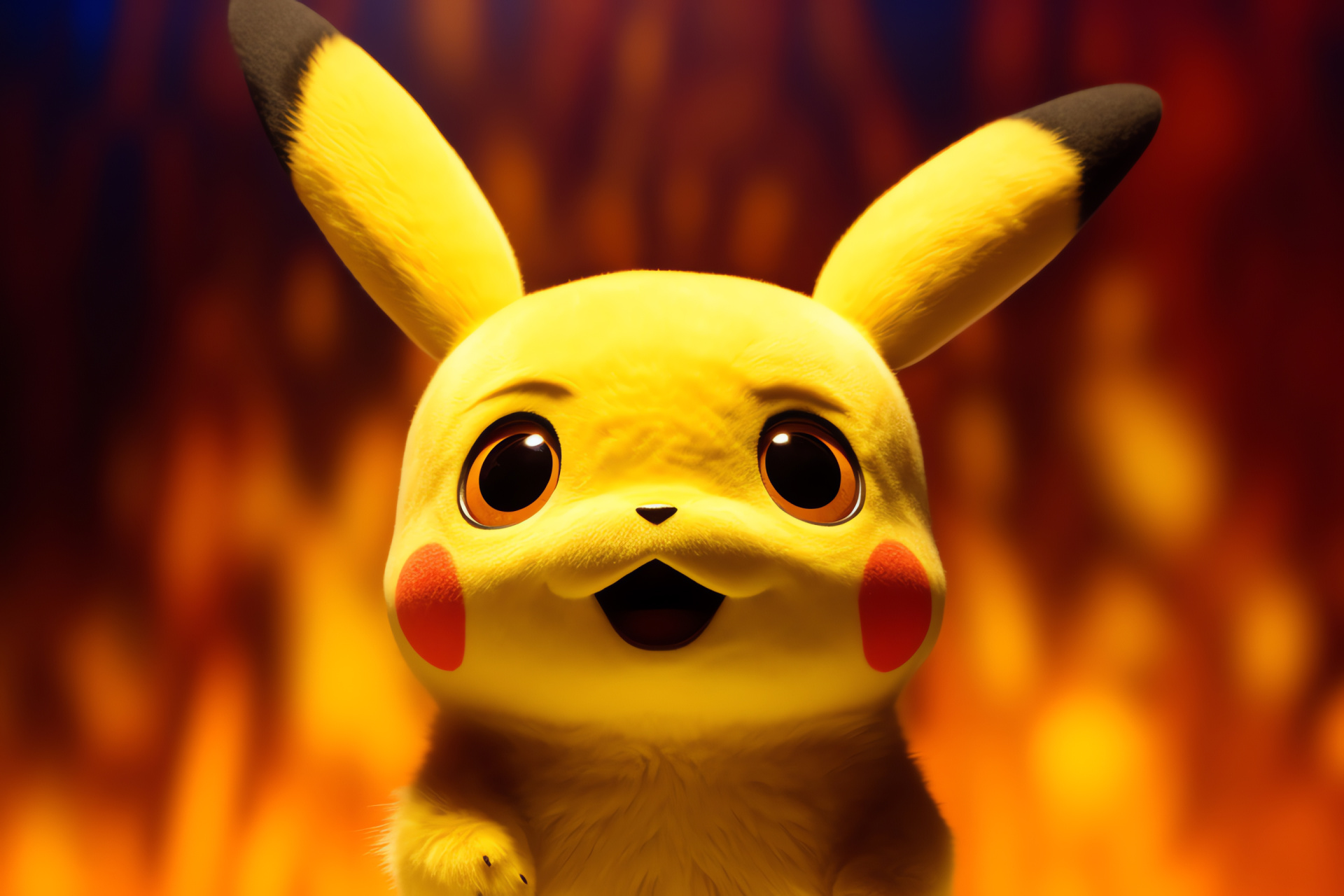 Pokmon character, Pikachu, Thunderbolt specialist, Expressive demeanor, Playful attitude, HD Desktop Image