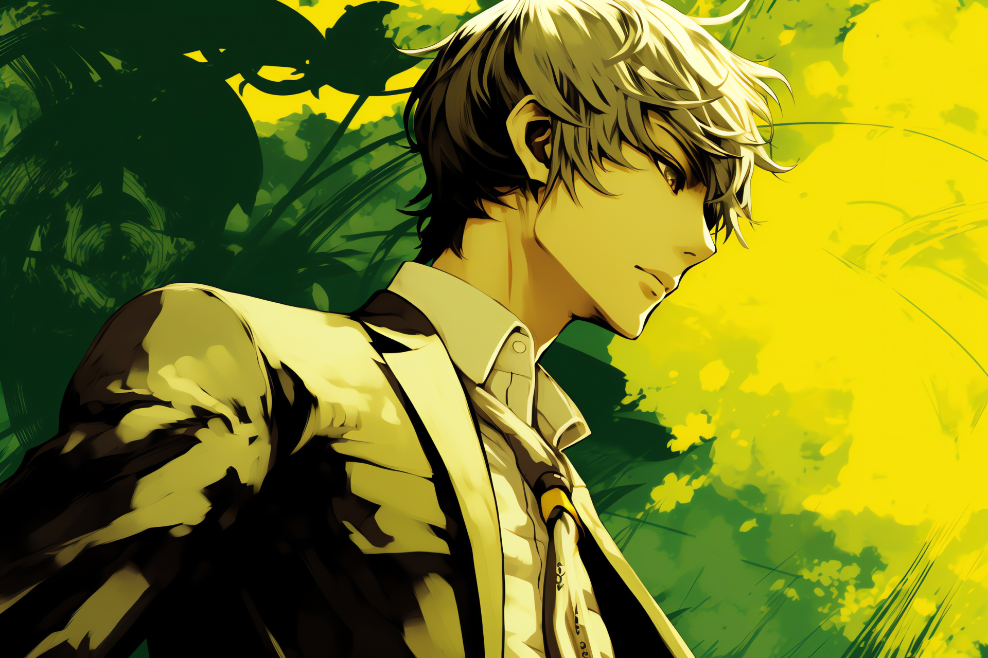 Persona 4 ensemble, Inaba adventure, Amber-eyed avatar, Stature, Serenity, HD Desktop Image