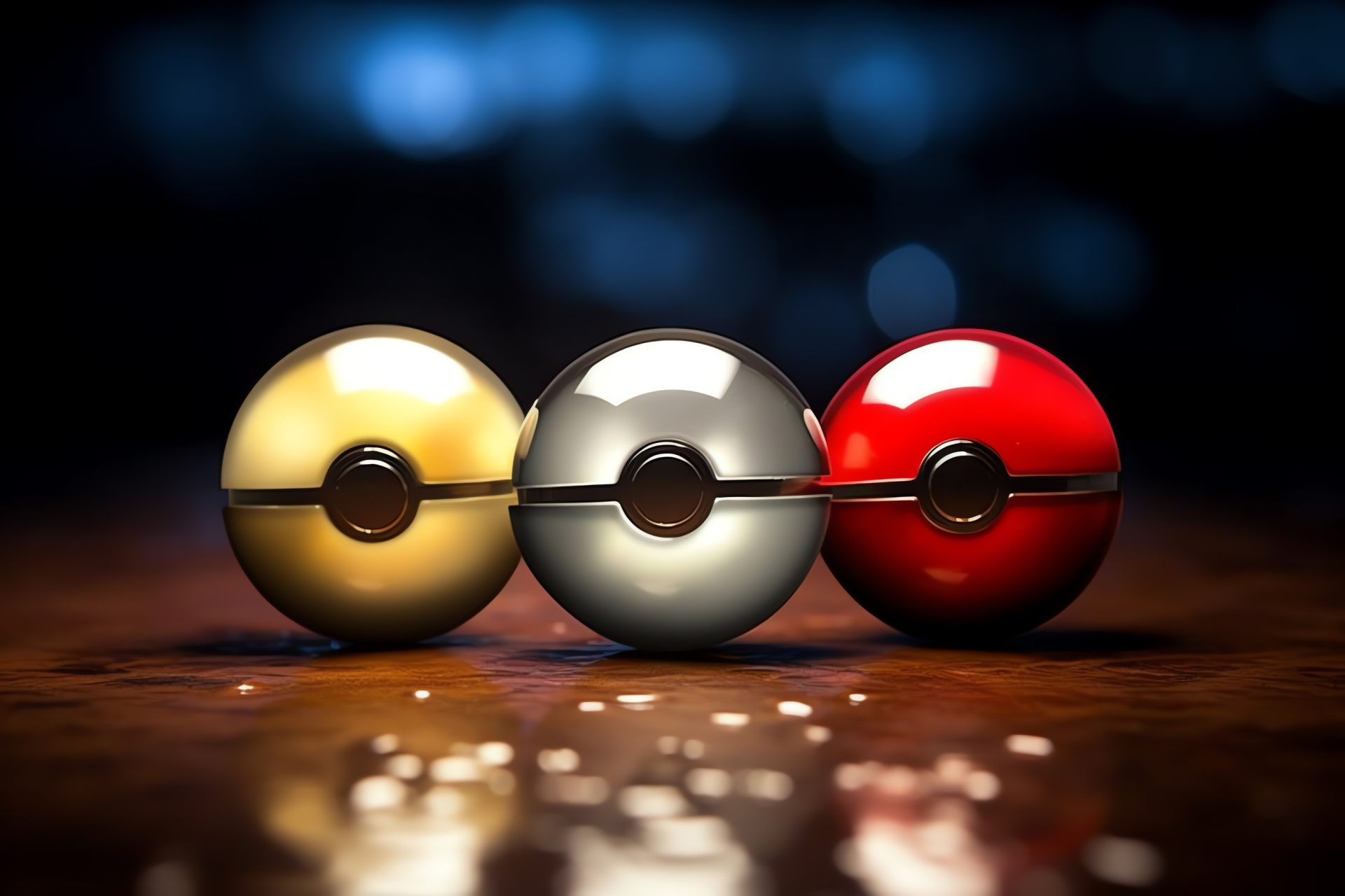 Legendary Pokemon inside a Pokeball, Mythical creatures, Capture device, Iconic gameplay element, Iridescent sheen, HD Desktop Image