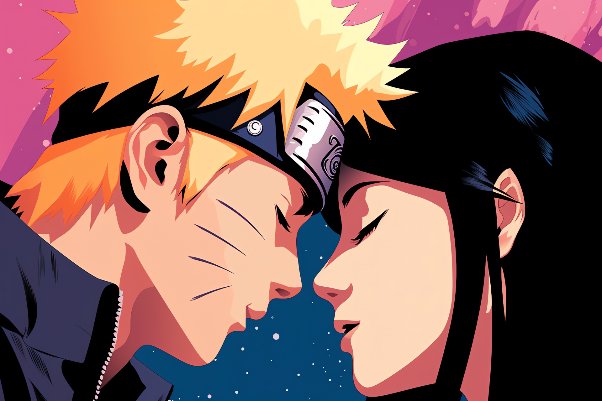 Naruto Uzumaki, Hinata Hyuga, intimate moment, Shonen Showdown, Shinobi love story, HD Desktop Image