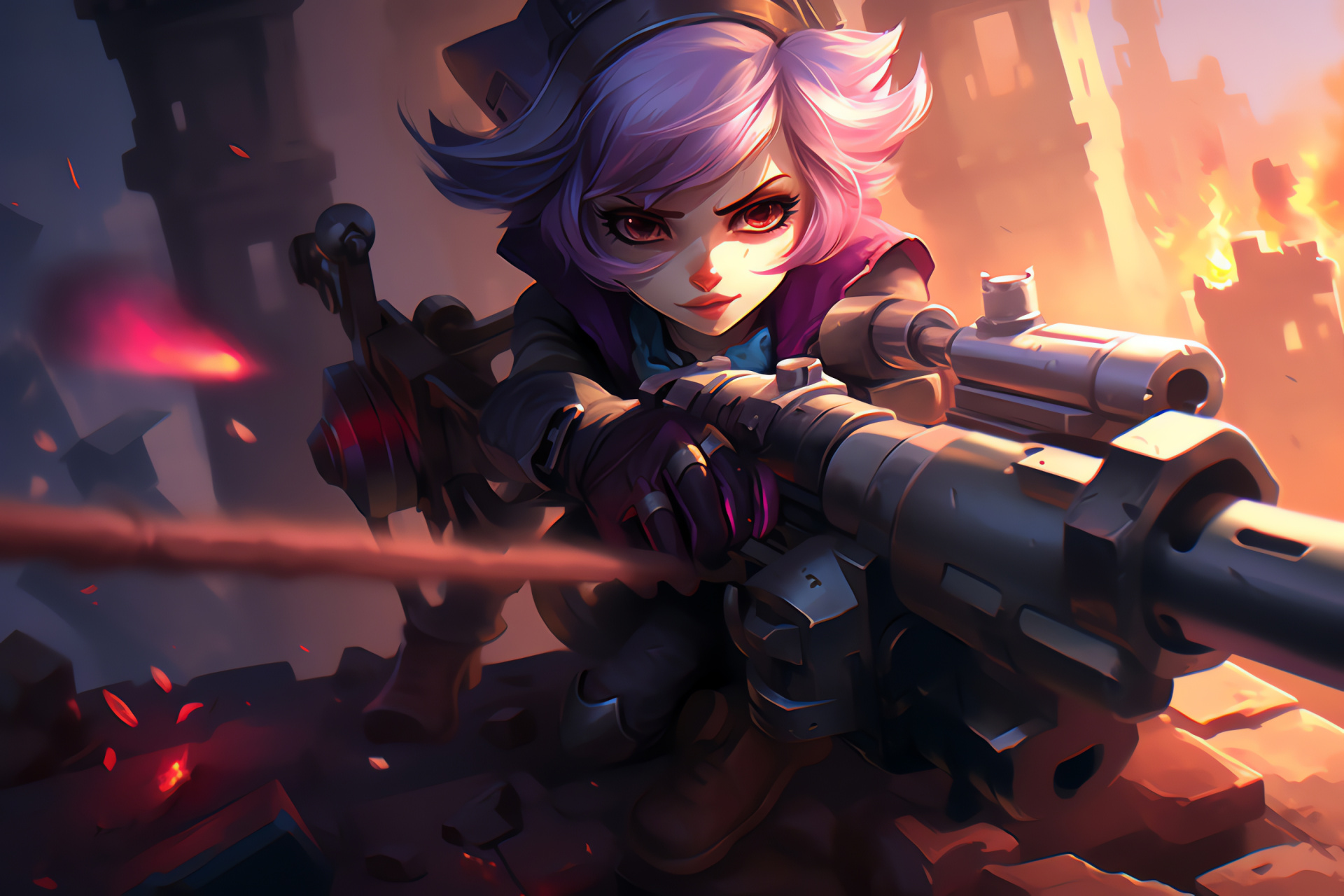 Tristana, Yordle cannon wielder, League of Legends champion, Ranged attacker, Artillery, HD Desktop Wallpaper