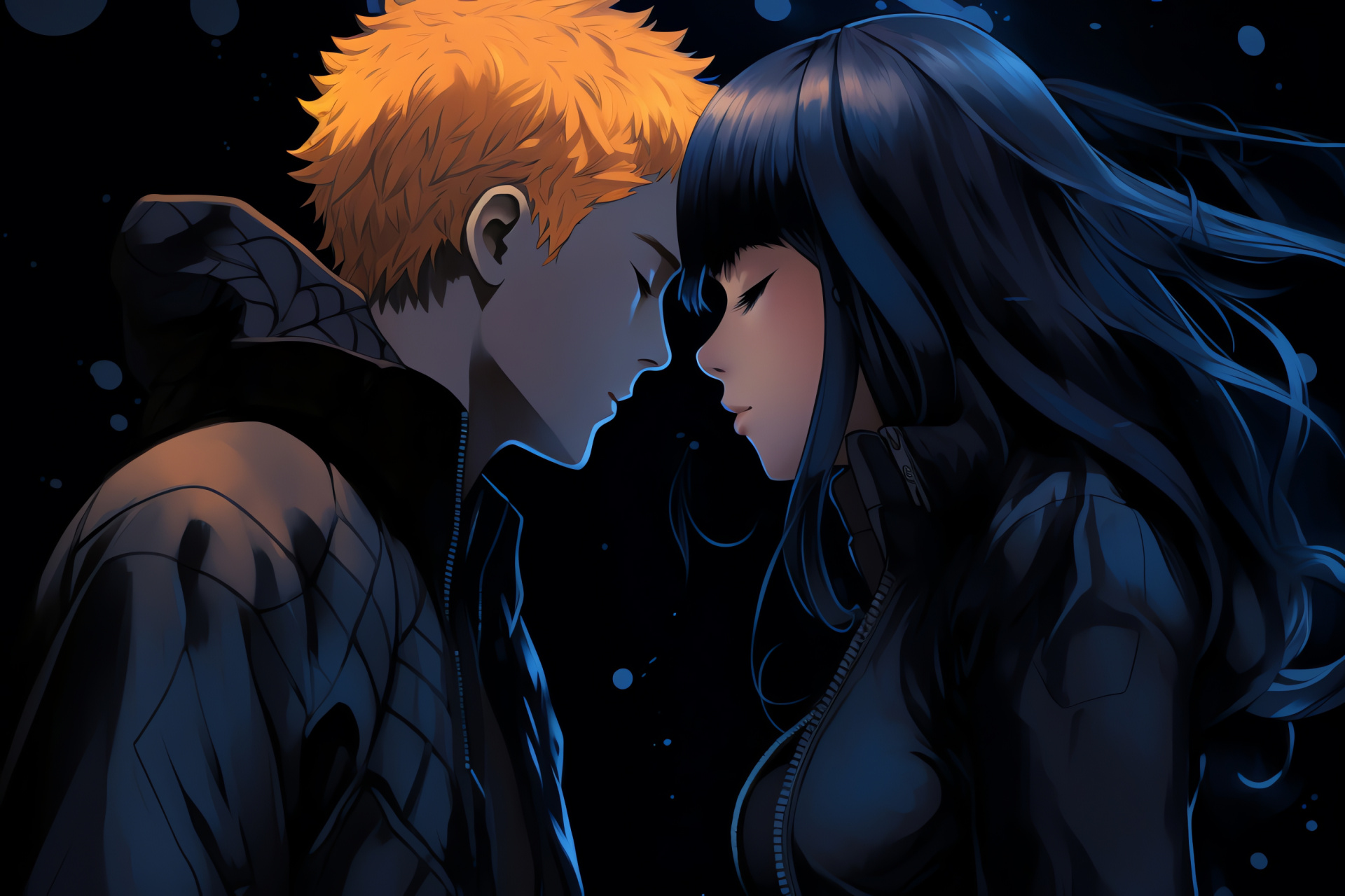 Naruto and Hinata, Romantic kiss, Heartwarming anime, Manga characters, Shippuden episode, HD Desktop Image