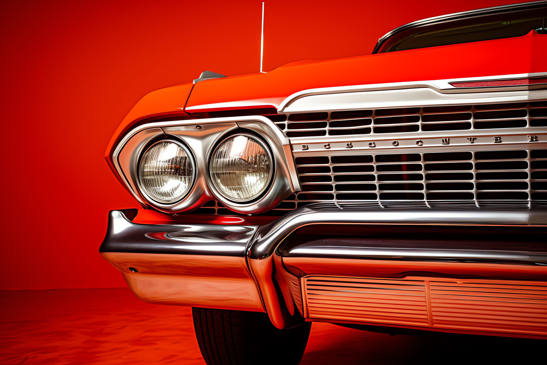 Chevrolet Impala SS, 1963 vehicle, Red white auto, Classic automobile, Collector item, HD Desktop Wallpaper