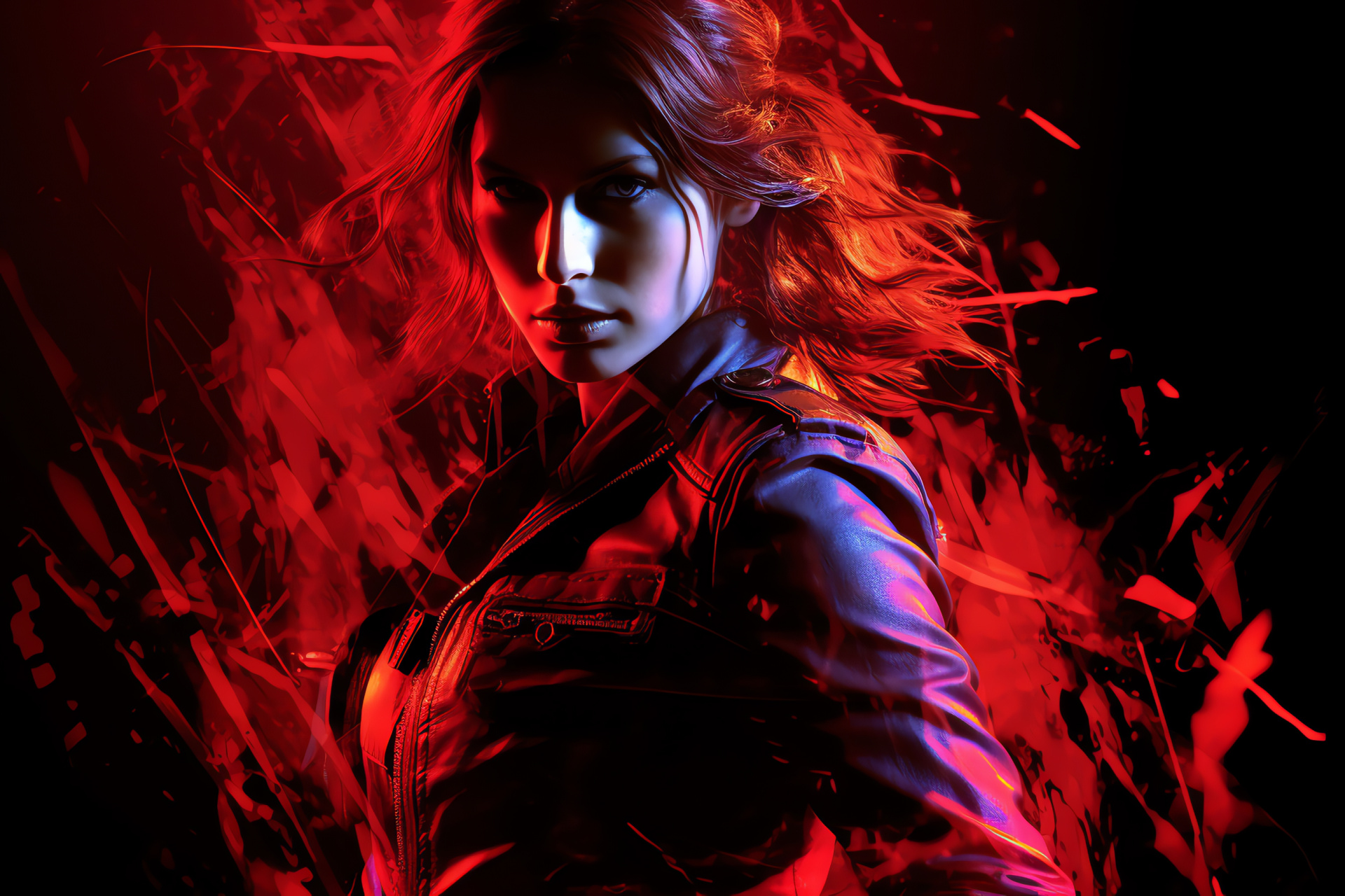 Claire Redfield, Zombie outbreak, Resident Evil outfit, Action game protagonist, Adventurous spirit, HD Desktop Image