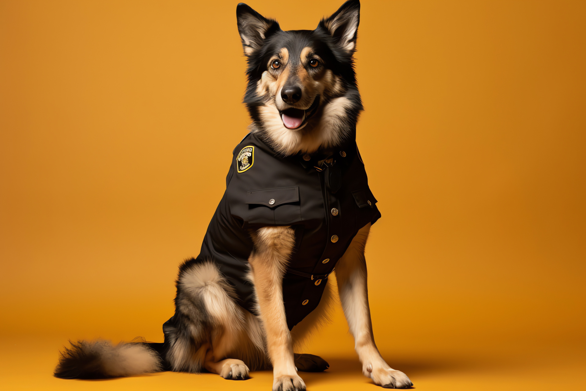 Sheepdog Police, Canine unit, Law enforcement, Animal partner, K9 squad, HD Desktop Wallpaper