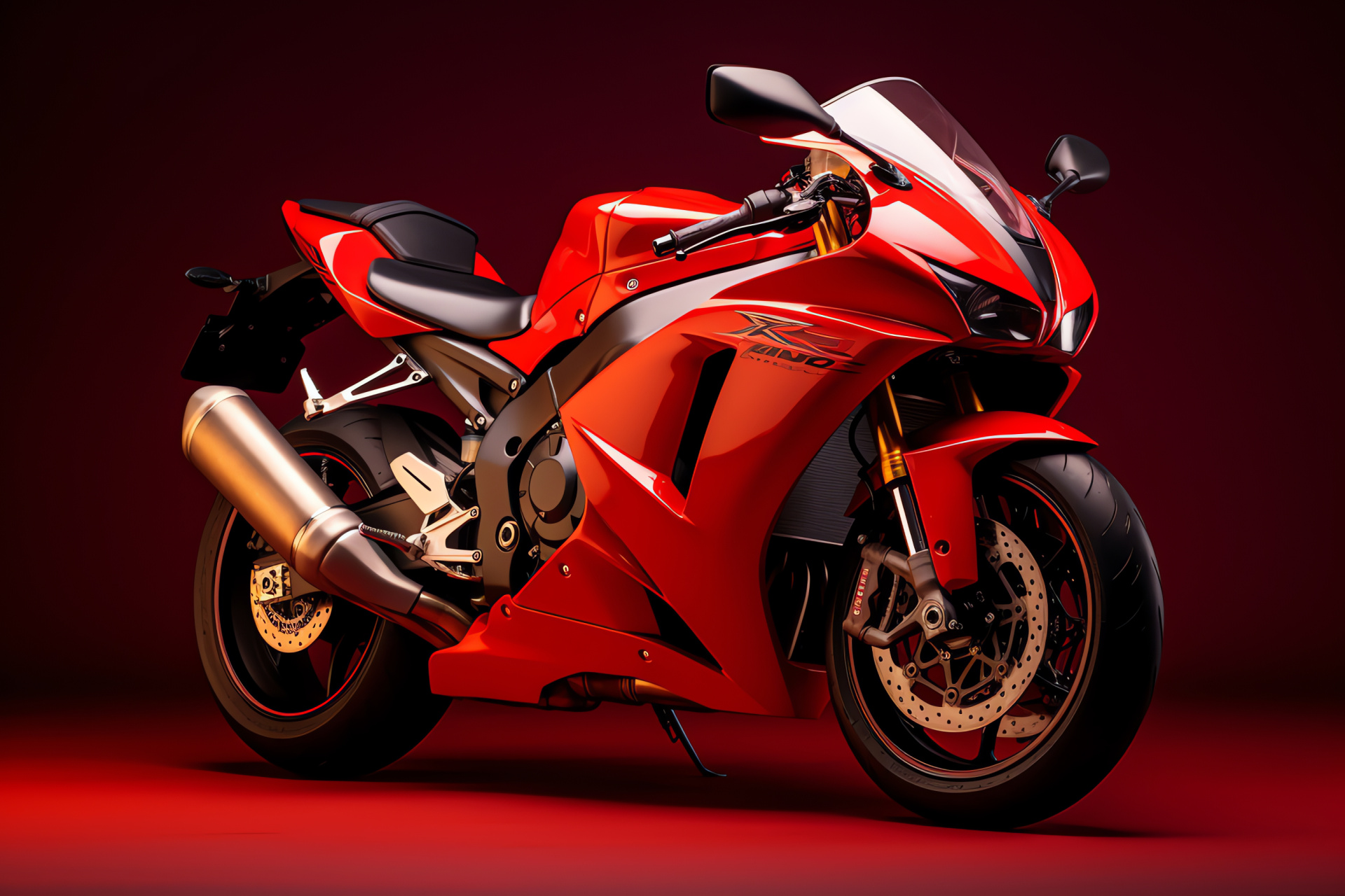 Honda CBR1000RR-R Fireblade SP, Superbike pose, Vivid red motorcycle, Racing aesthetics, Motorsport passion, HD Desktop Image