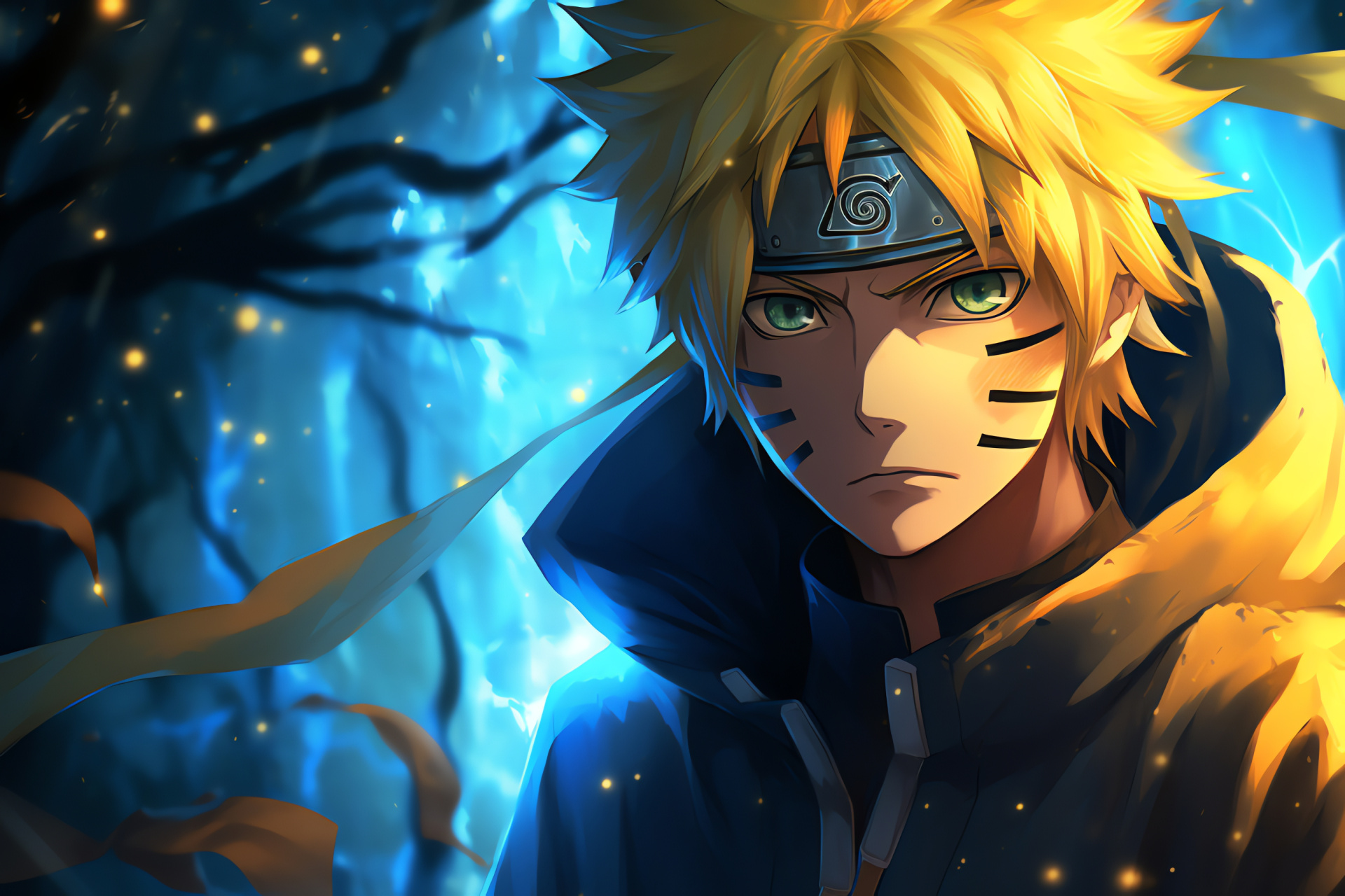 Minato Namikaze from Naruto, Hokage figure, Anime leader, Ninja character, Konoha's history, HD Desktop Image