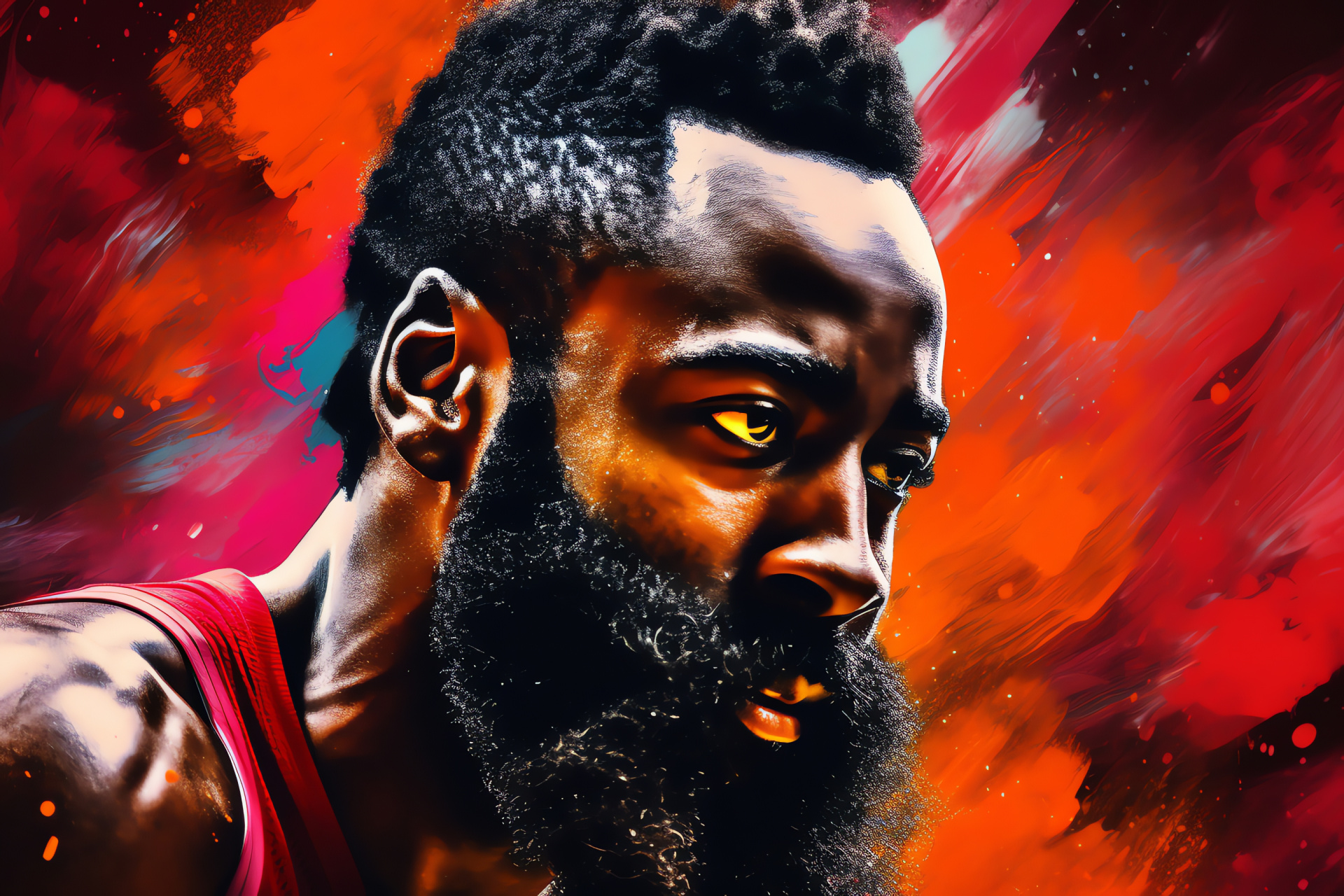 NBA Live action, James Harden moves, Brooklyn Nets representation, Step-back maneuver animation, Three-point action sequence, HD Desktop Image