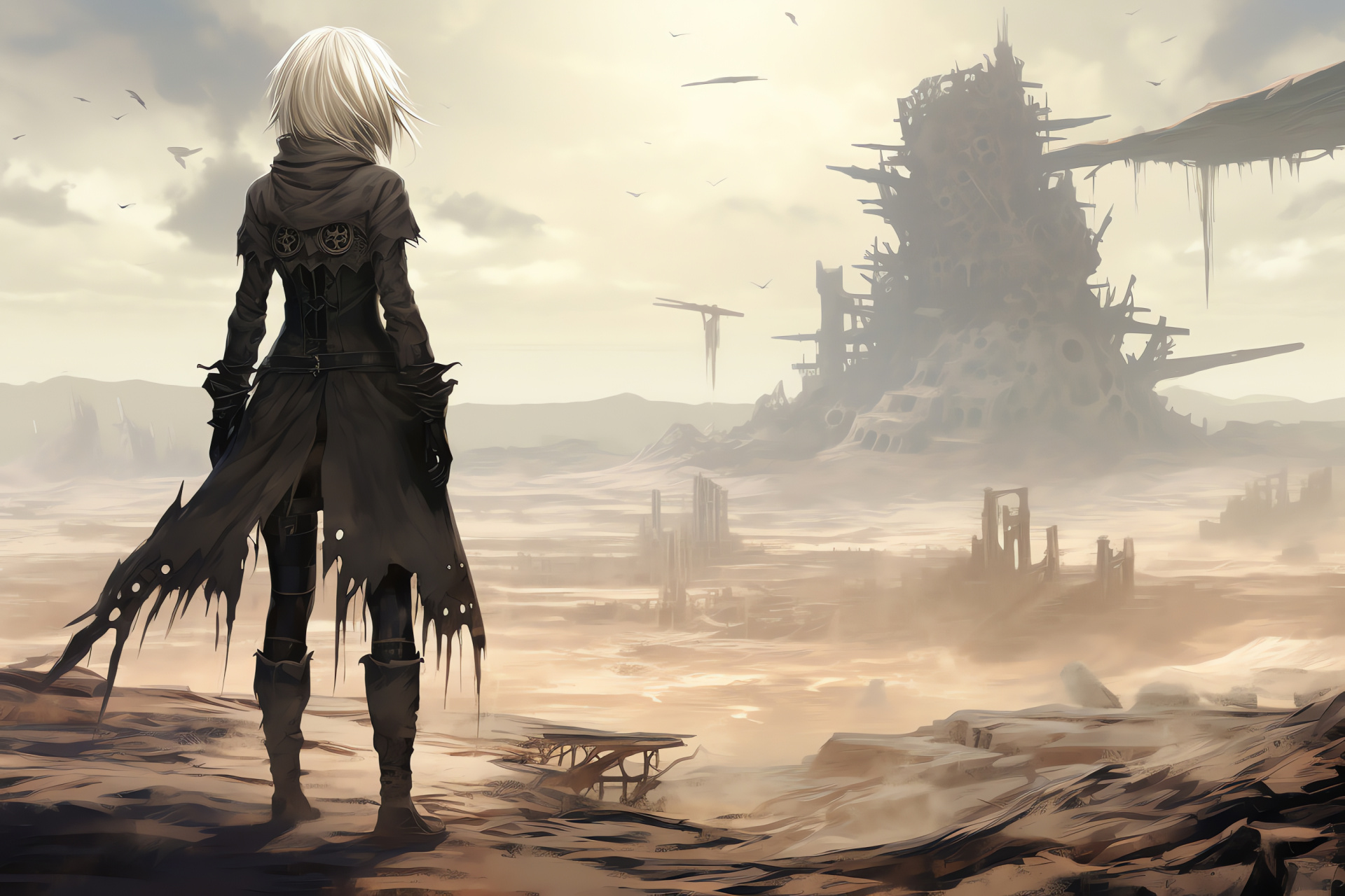 Nier Gestalt, Post-apocalyptic scenery, Shade entity, Action role-playing game, Console entertainment, HD Desktop Image