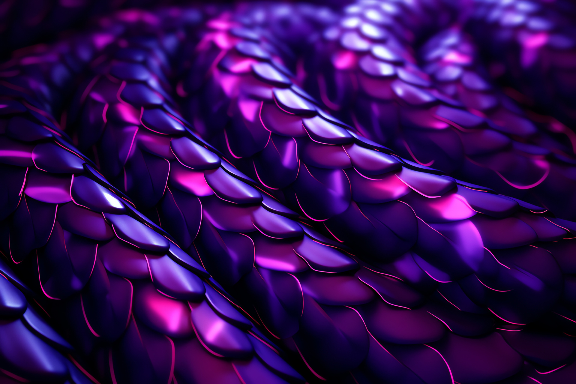Neon Snake, luminescent purple, geometric pattern, vibrant reptile, HD Desktop Image