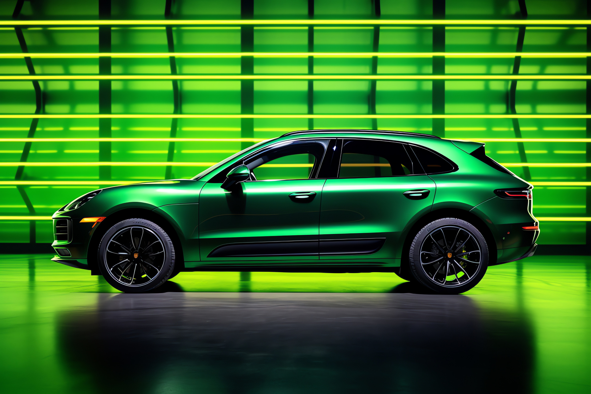 Porsche Macan Turbo, Luxury sports vehicle, German engineering, Performance SUV, Dynamic road presence, HD Desktop Wallpaper