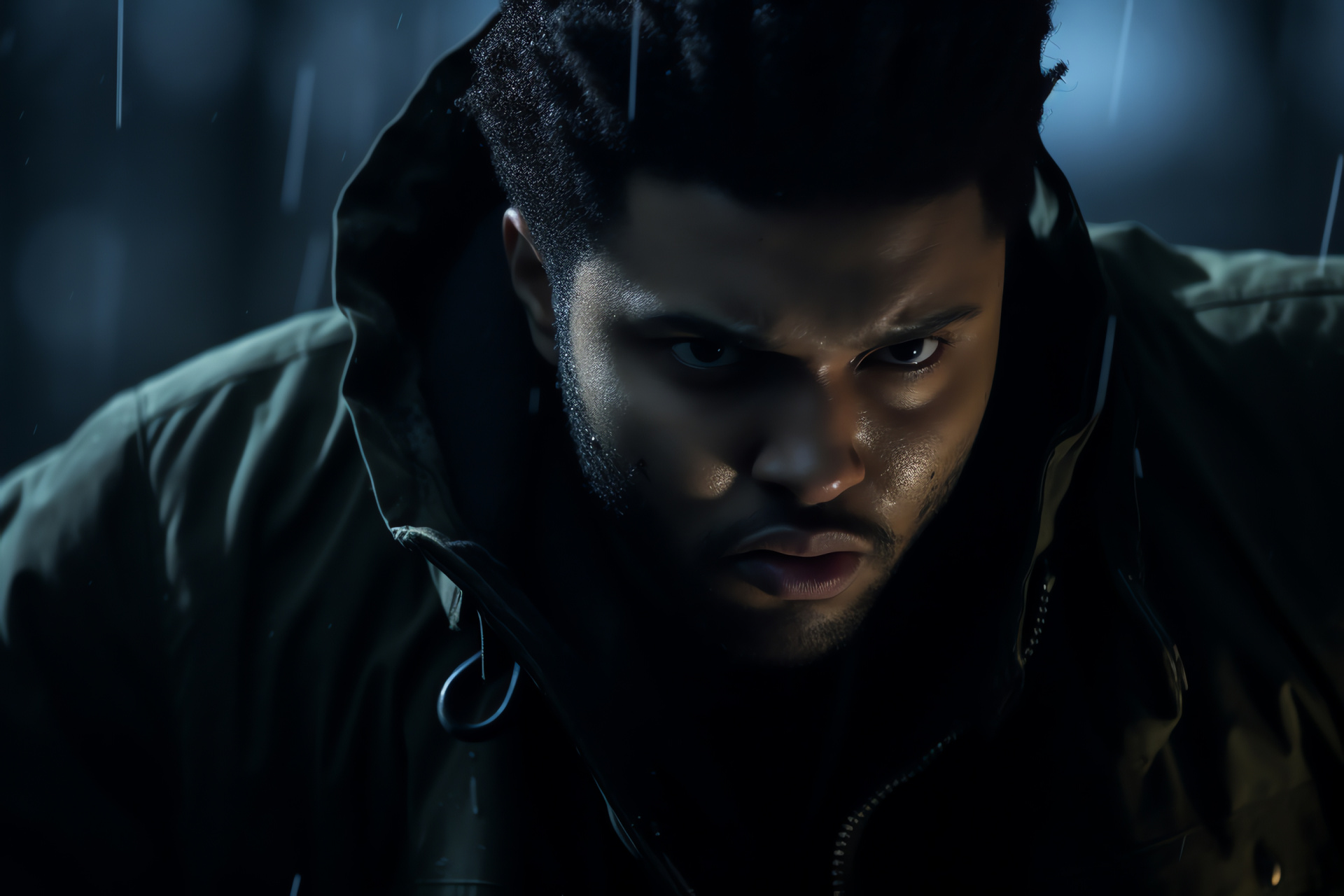 The Weeknd, Can't Feel My Face singer, Film scene, Skilled martial artist, Stage fight skills, HD Desktop Image