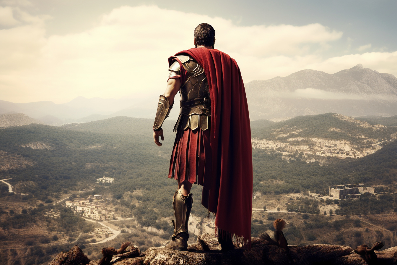 Crassus Roman, Tactical hilltop, Legion display, Battle standard, Armor gleam, HD Desktop Image