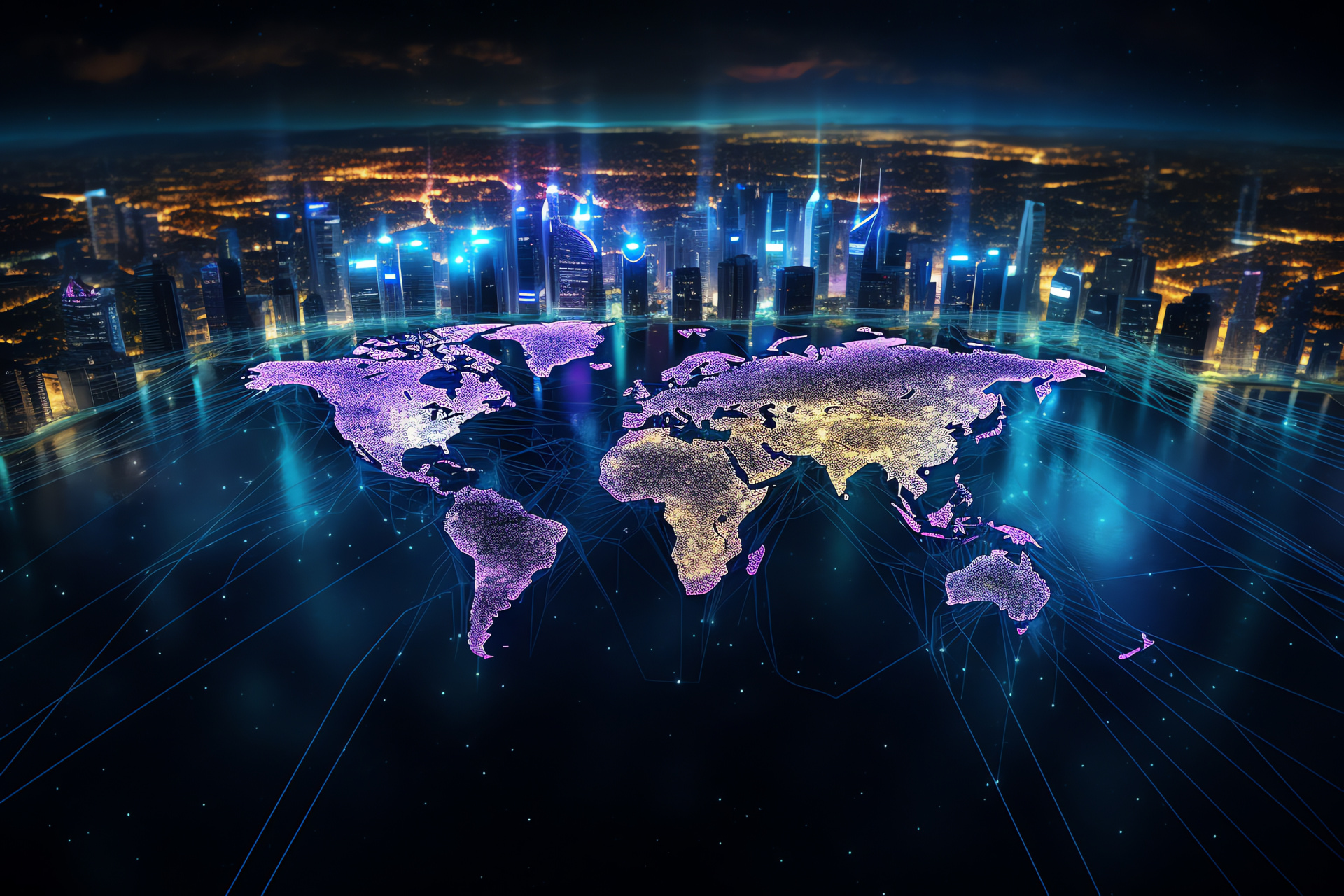 Earth at night, Global illumination, Urban luminosity, Satellite perspective, Global city lights, HD Desktop Image