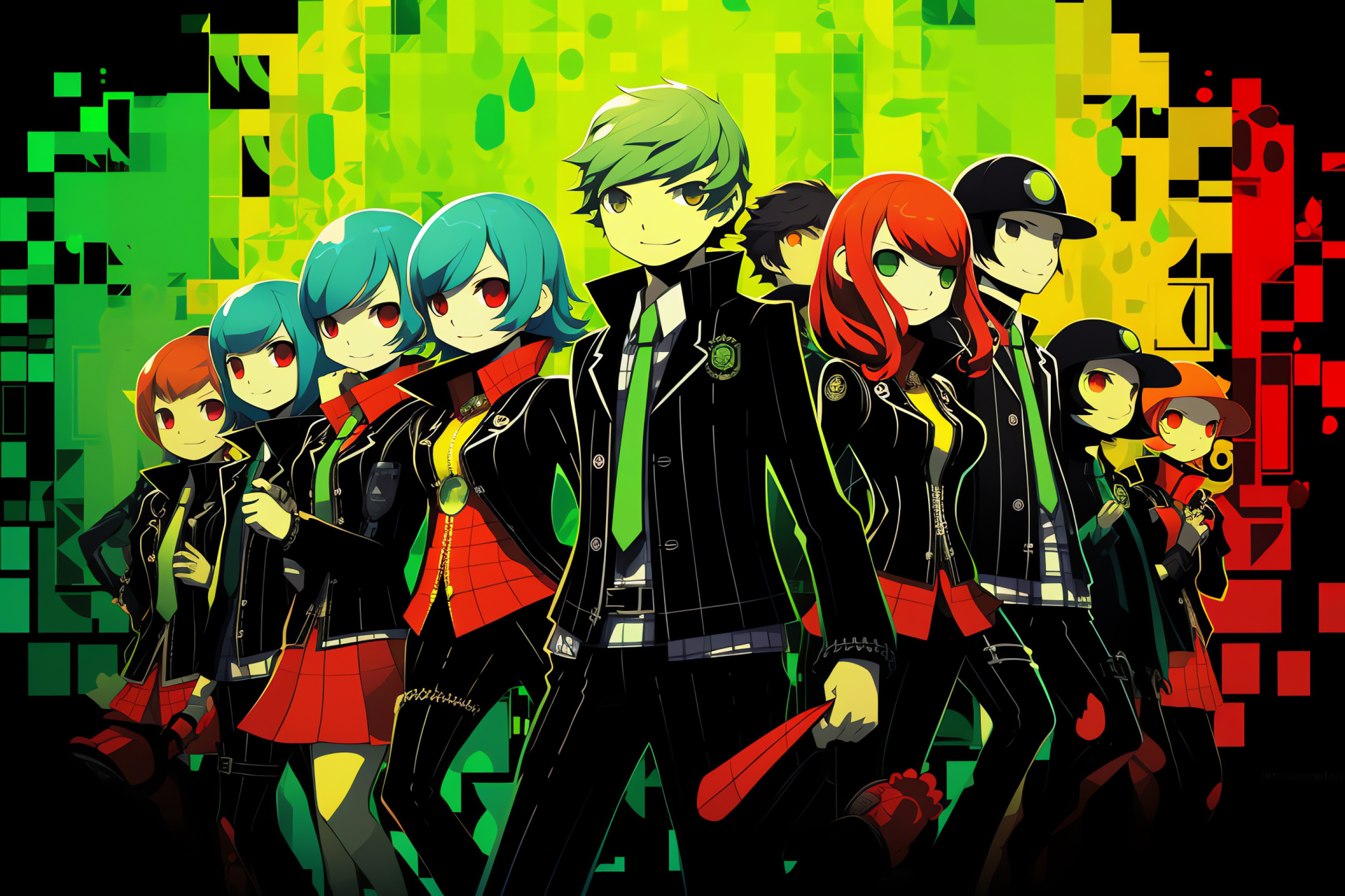 Persona Q, Role-playing game, Party members, Leader, Shin Megami Tensei series, HD Desktop Image