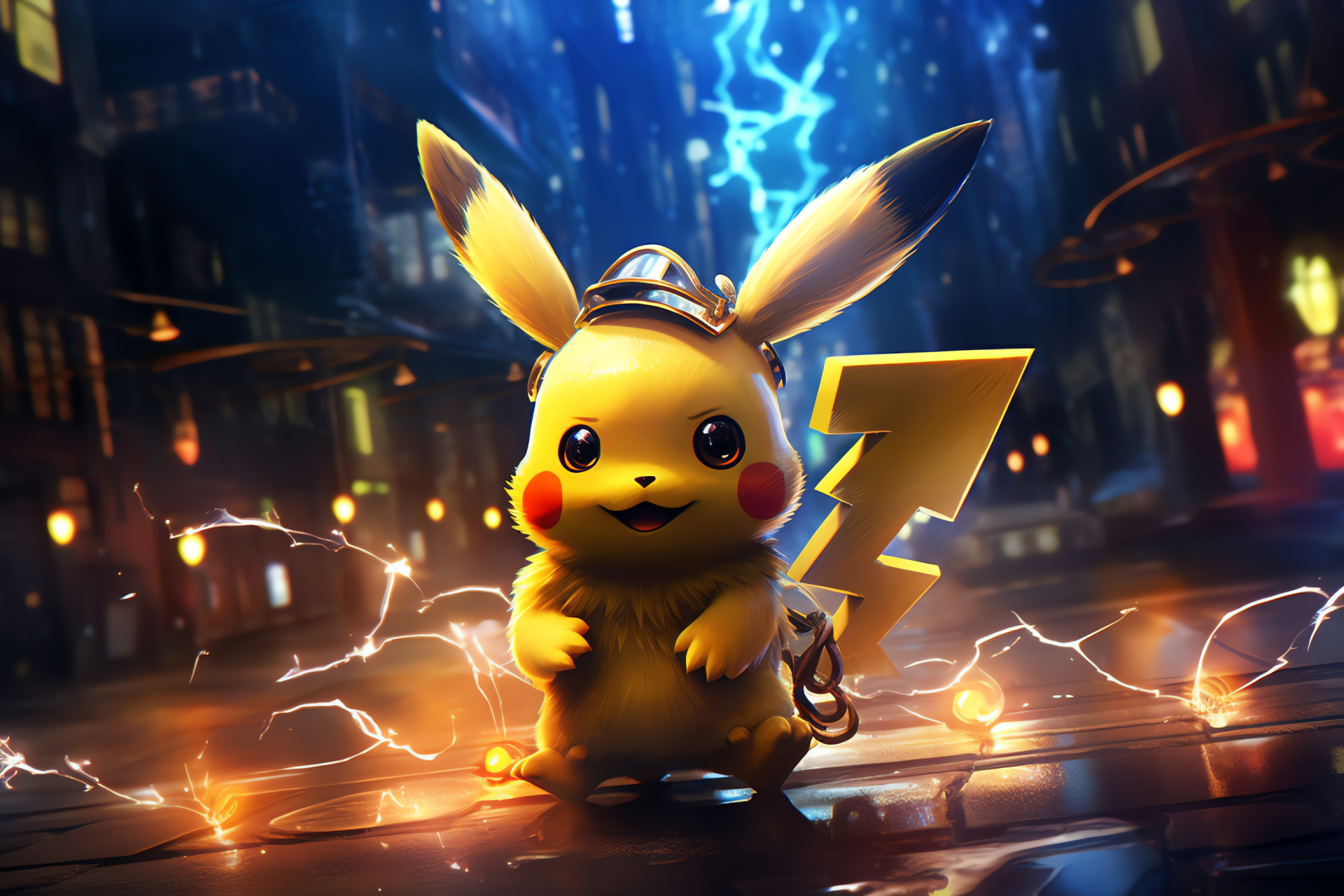 Petite Pichu, Charge-type creature, Miniature stature, Metropolitan setting, Infamous evolution, HD Desktop Wallpaper