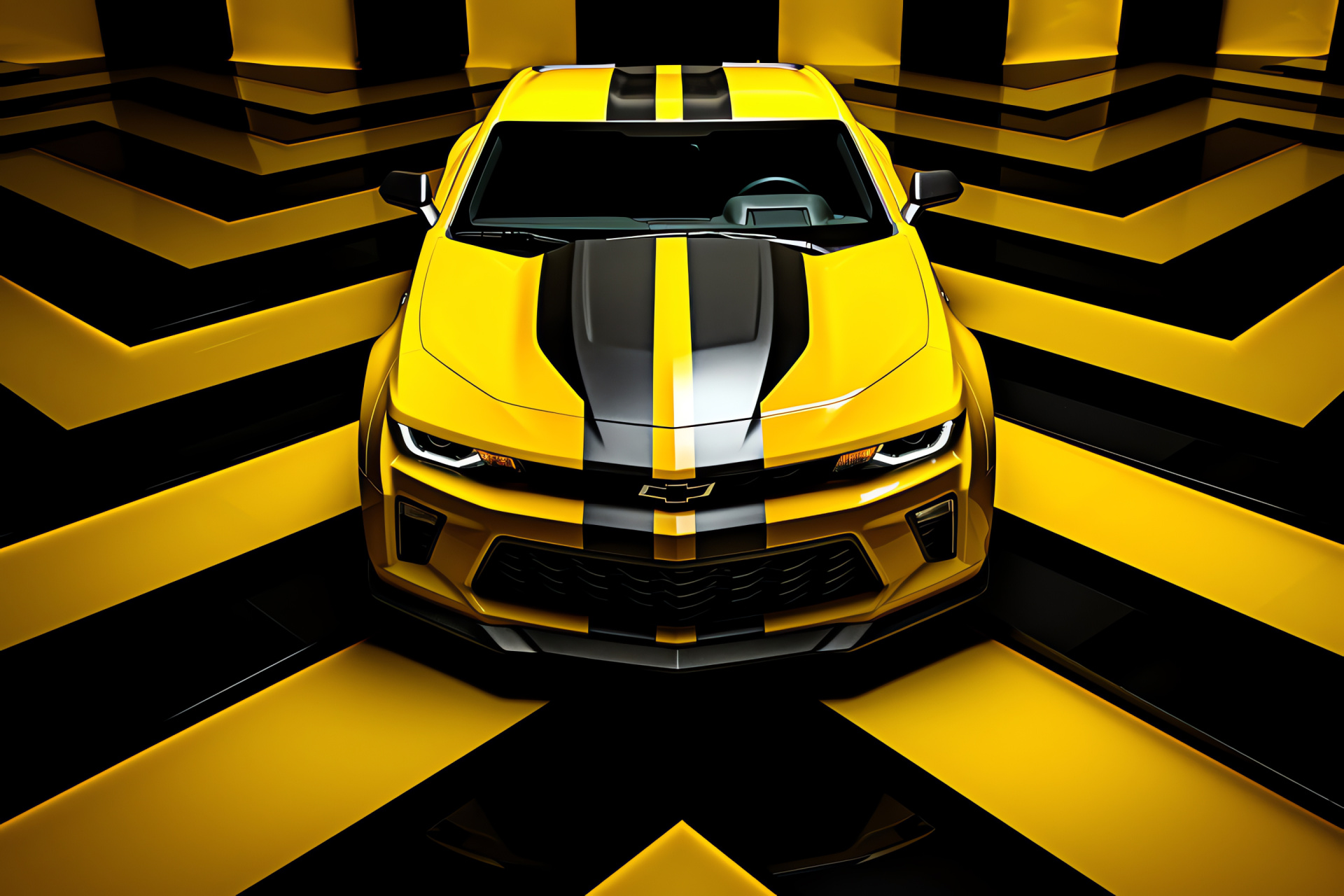 Chevrolet Camaro ZL1, Muscle Car, High Performance, American Auto, Abstract Aesthetics, HD Desktop Wallpaper