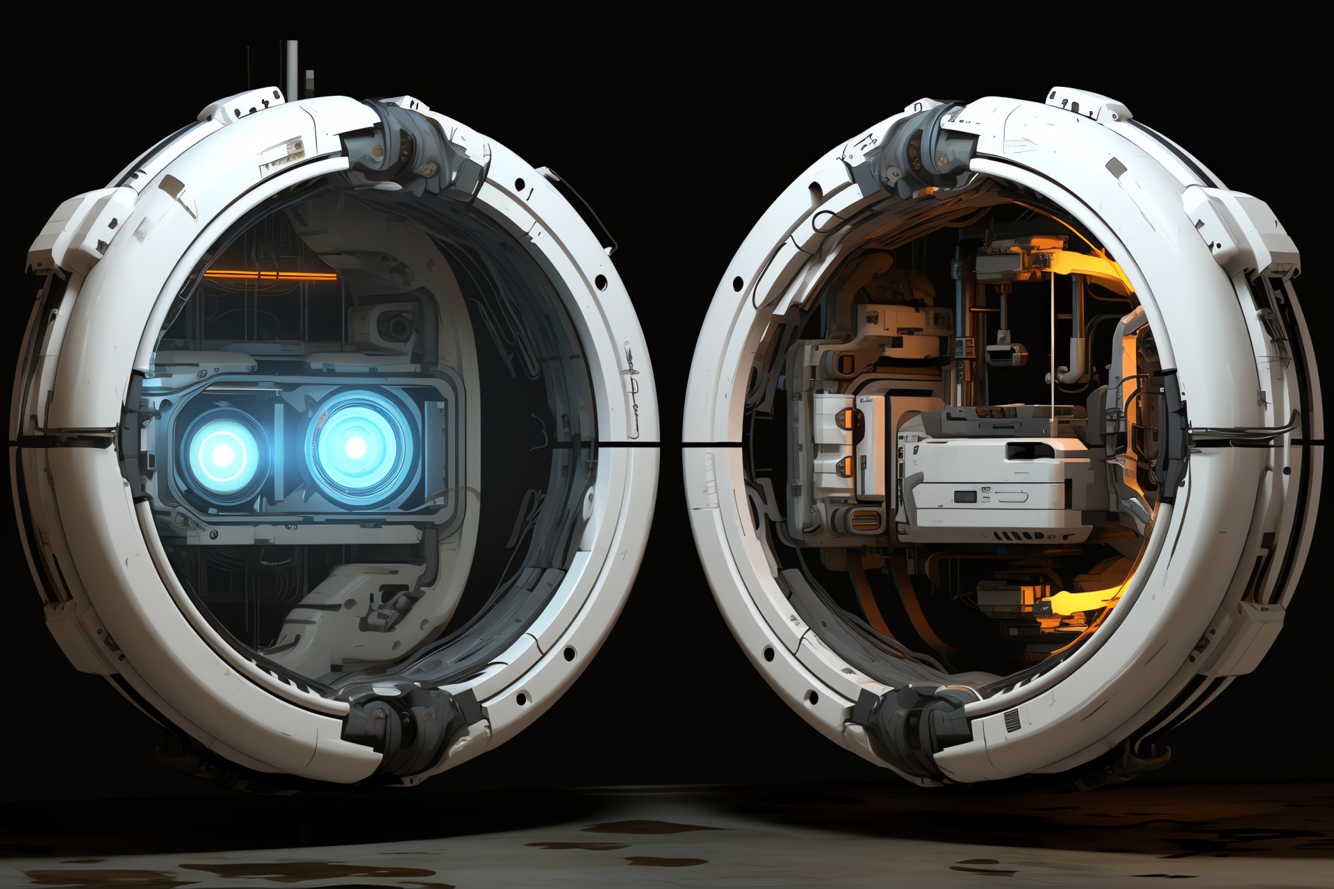 Portal game with Portal gun, Aperture Laboratories, Sci-fi gaming tool, First-person puzzle game, Innovative technology gameplay, HD Desktop Image