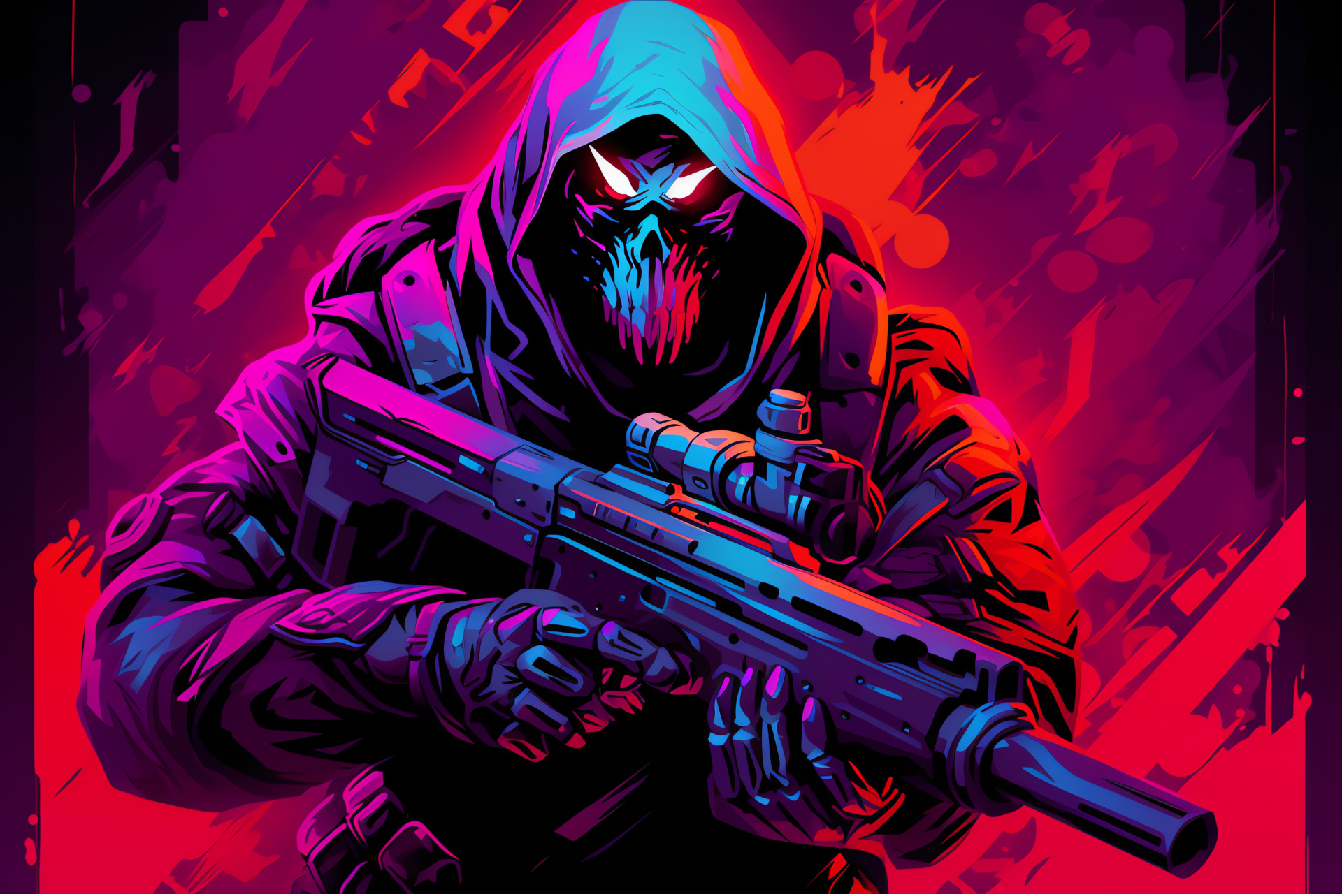 Overwatch Reaper persona, Cloaked figure, Game antagonist, Dark vigilante, Virtual mercenary, HD Desktop Image