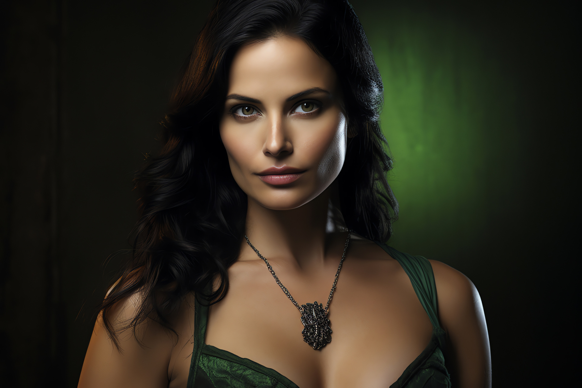 Katrina Law, Mira role, Subdued backdrop, Ancient world drama, Costume detail, HD Desktop Image