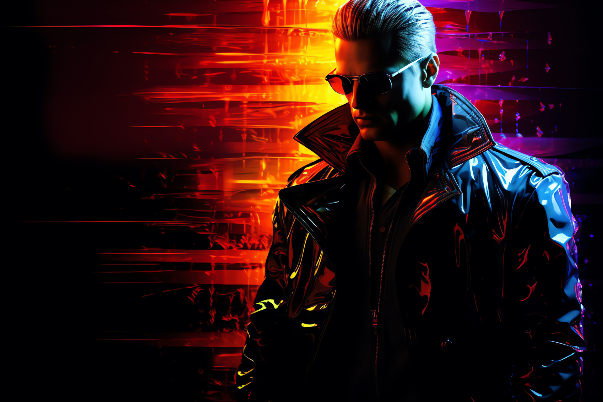 Albert Wesker, Bioweapon threat, Corporal narrative, Resident Evil antagonist, Iconic attire, HD Desktop Image