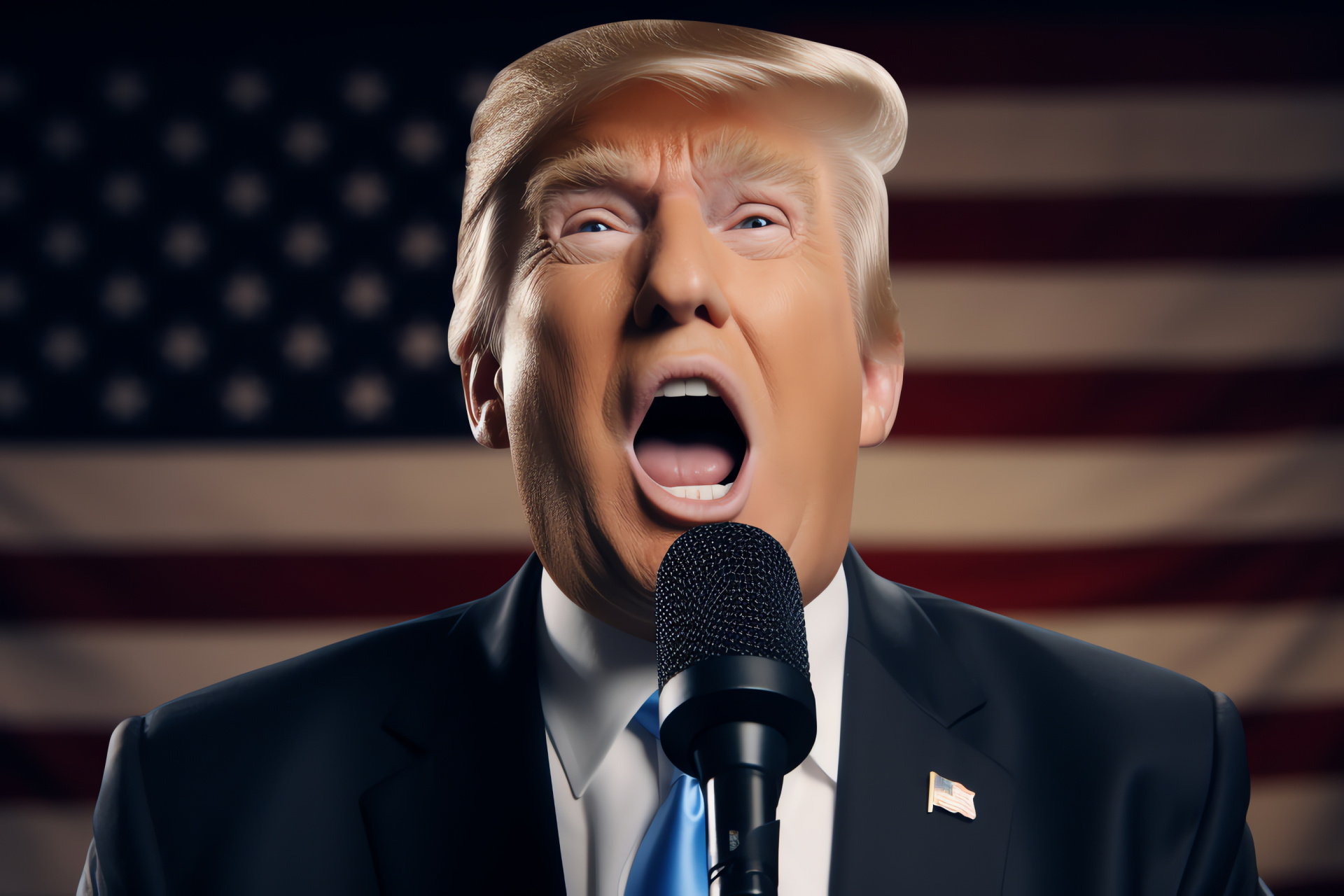 President Donald Trump, Political figure, Executive leader, Formal attire, Speaker's platform, HD Desktop Wallpaper
