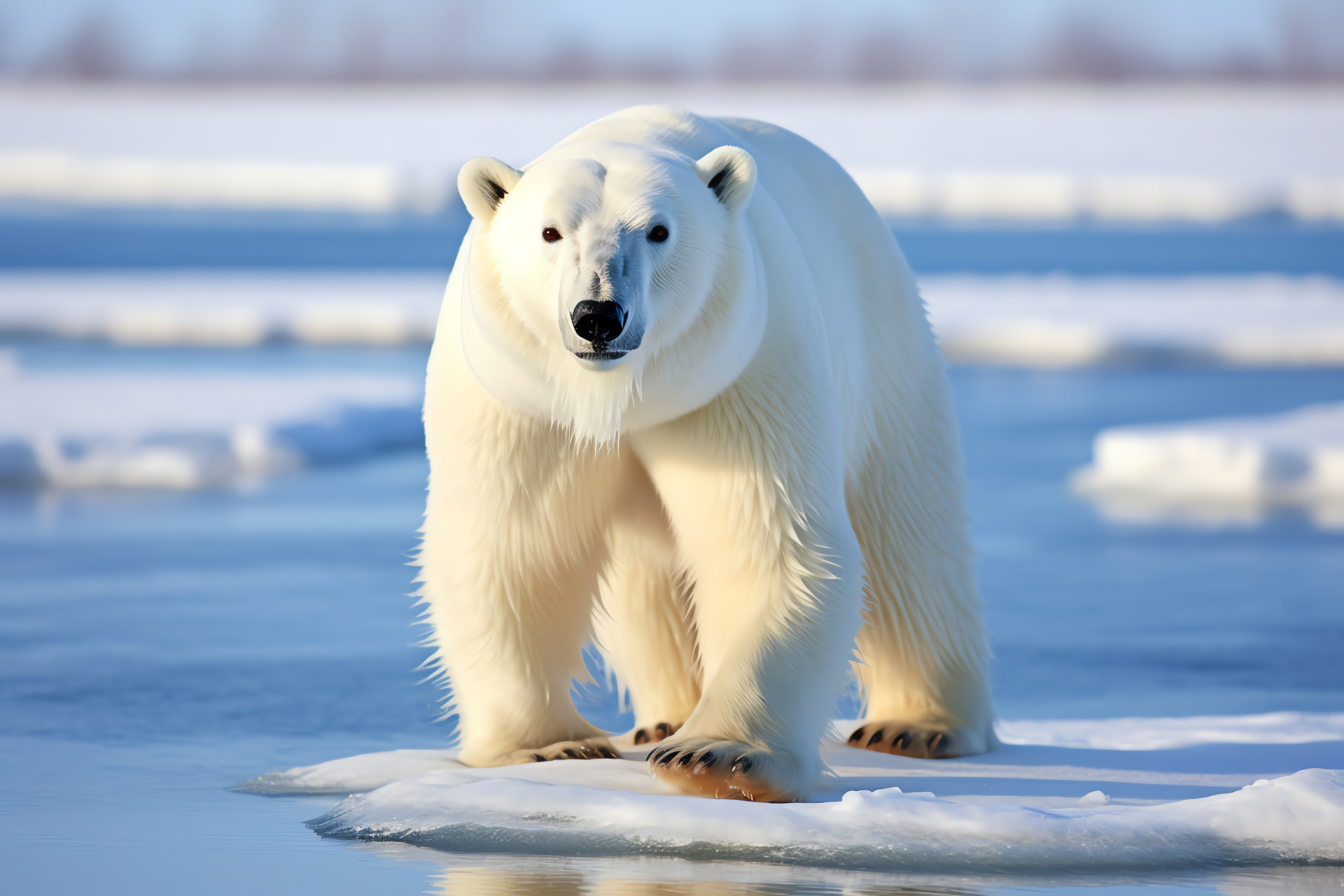 Arctic Predator, White bear, Climate change, Sub-zero habitat, Apex predator, HD Desktop Wallpaper