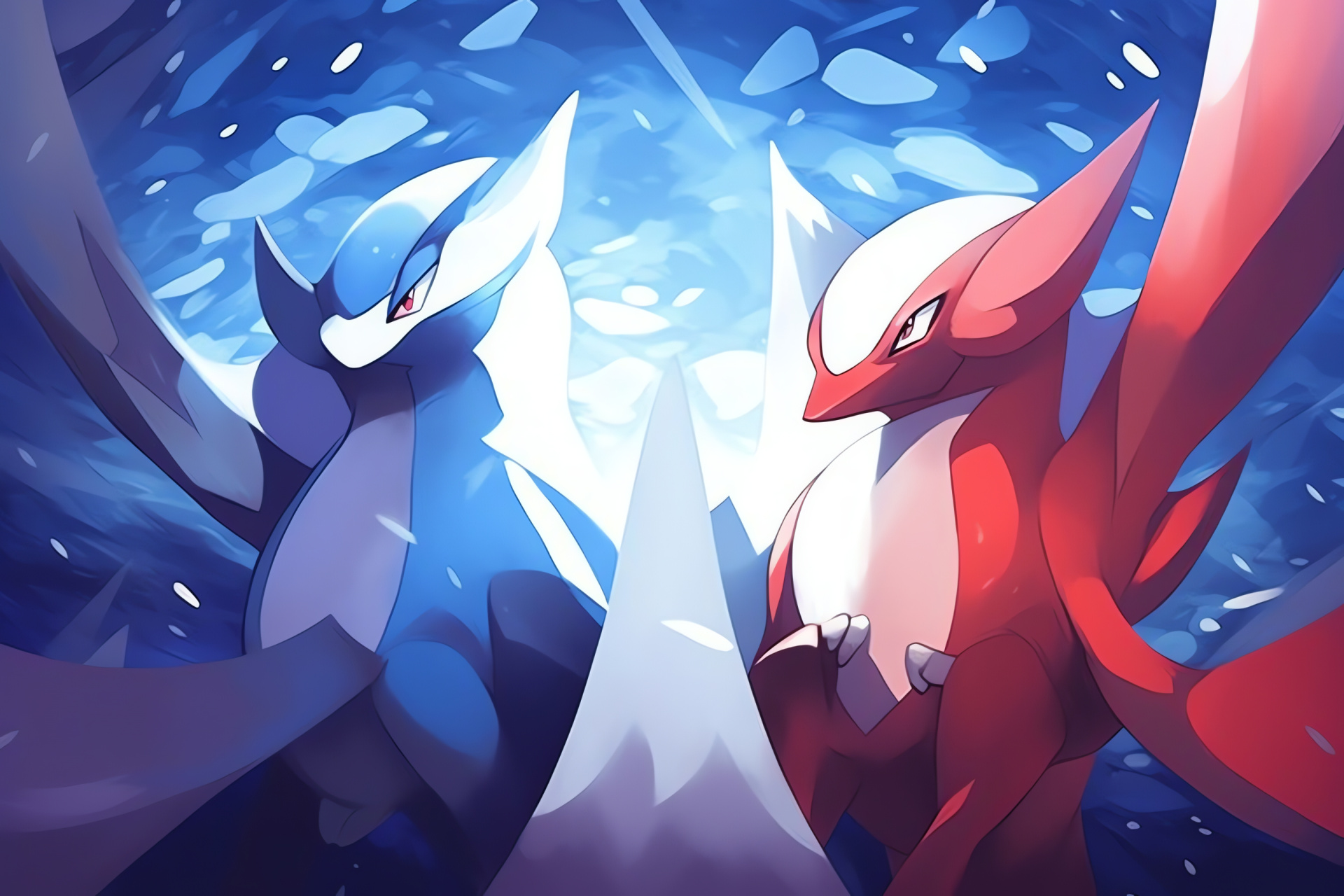 Pokemon species, Twin Eon, Mythical creatures, Pocket Monsters, Animated series, HD Desktop Wallpaper