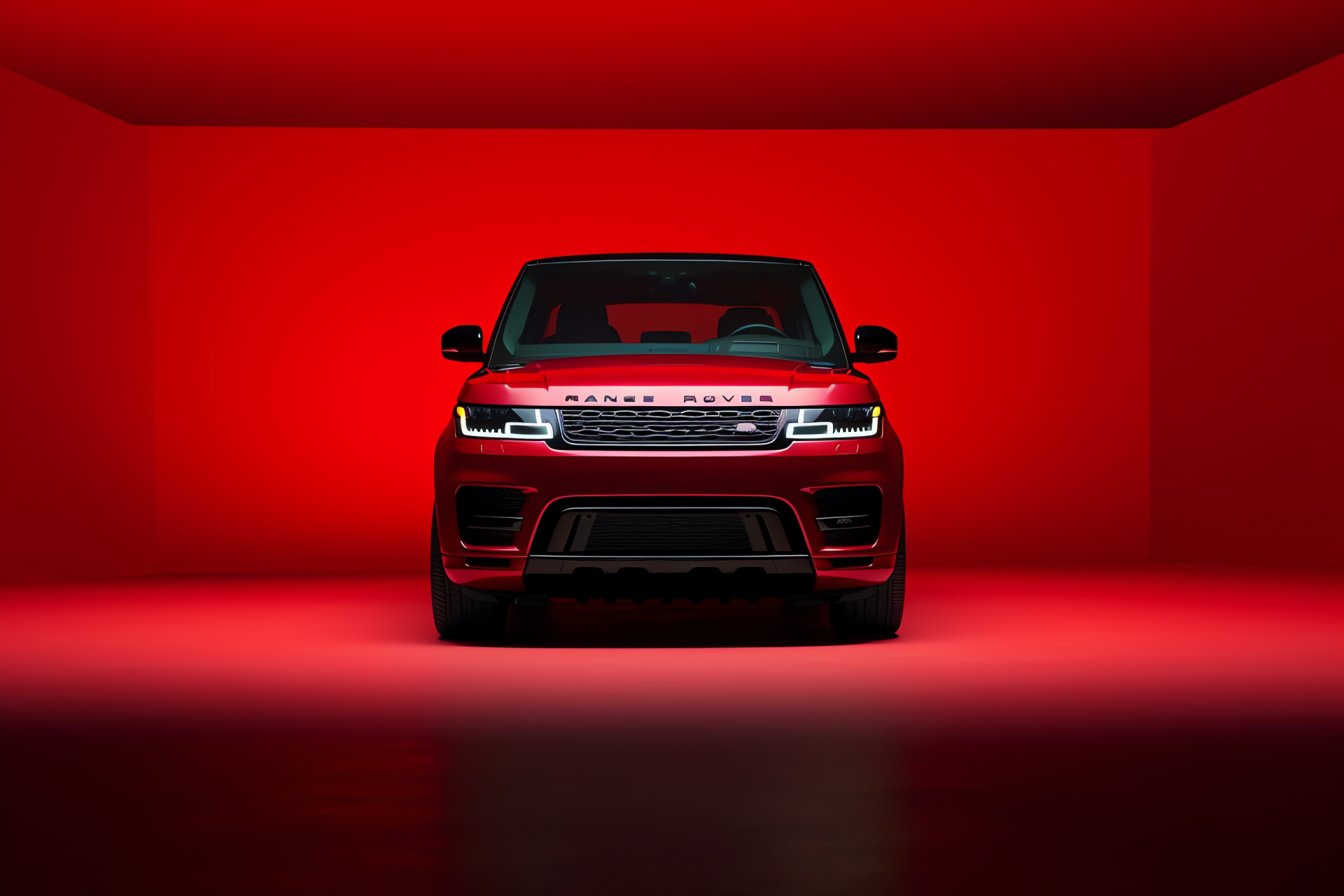 Range Rover Sport 2018, Dynamic stance, Bright backdrop, Automotive allure, Symbol of strength, SUV appeal, HD Desktop Wallpaper