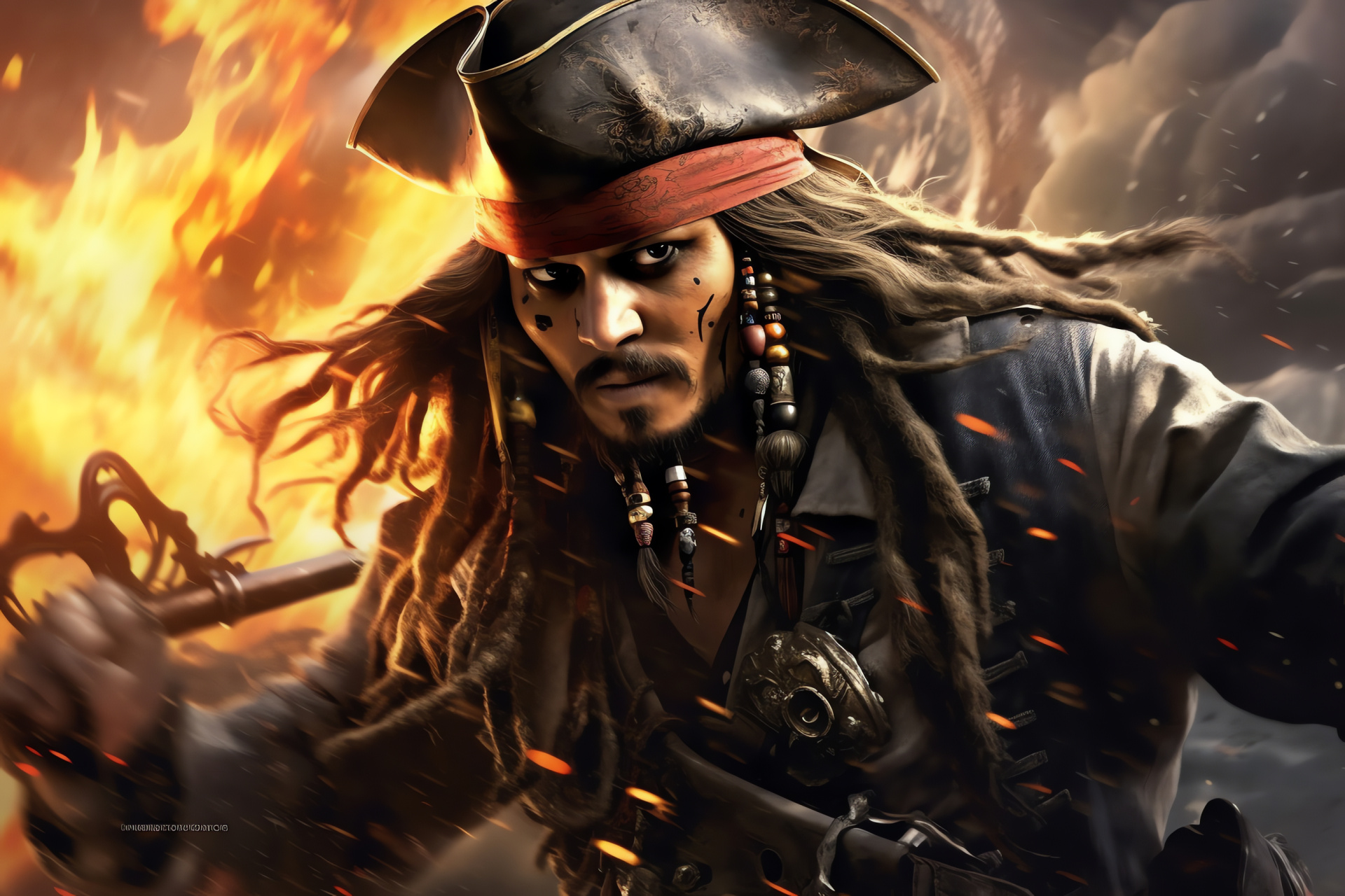 Rogue Pirate Sparrow, Nautical twilight, High seas adventure, Ghostly vessel, Buccaneer legacy, HD Desktop Image