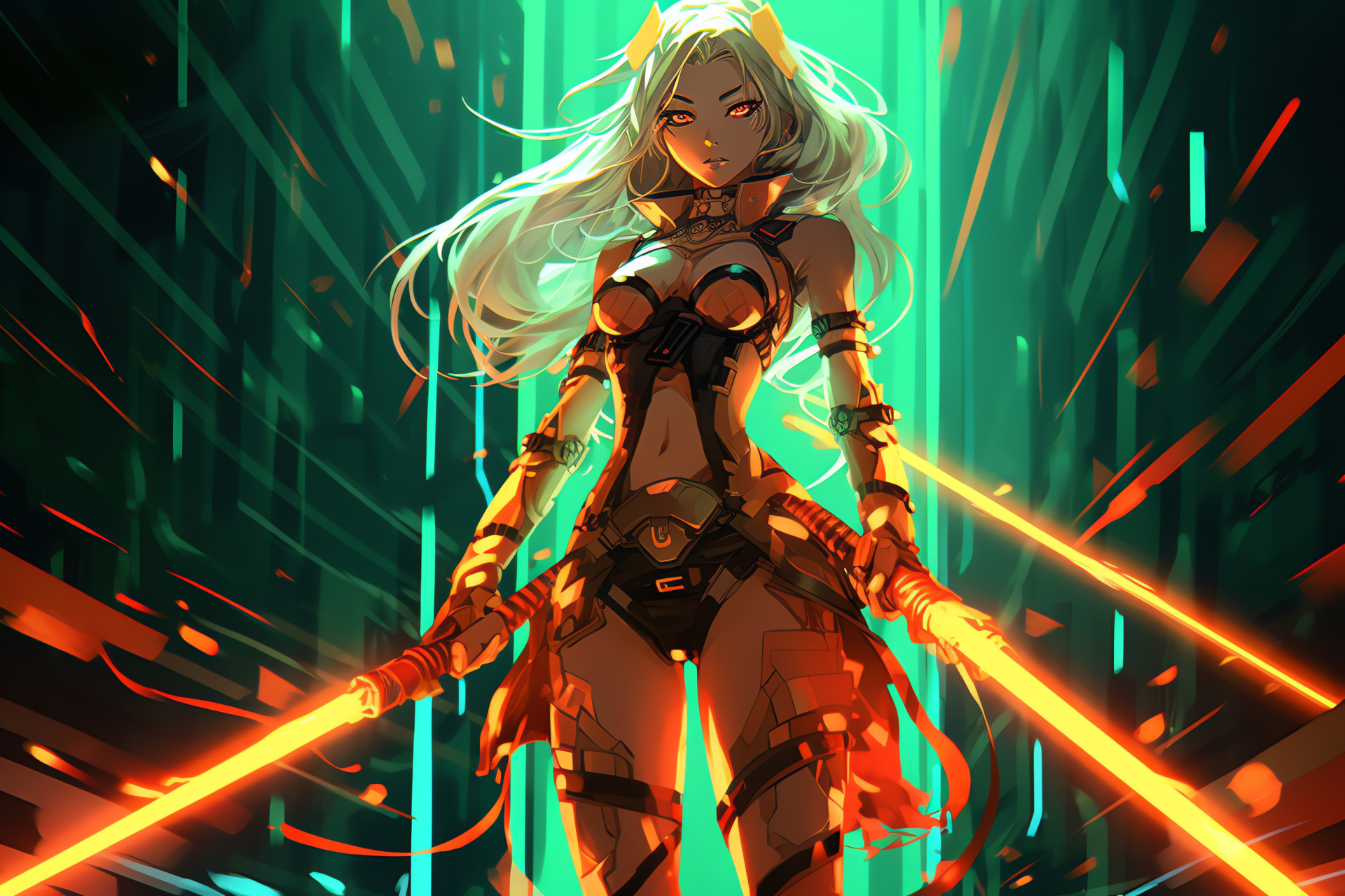 Pantheon gaming Jinx, Firearm wielder, Cartoonish troublemaker, Bright turquoise eyes, Explosive expert, HD Desktop Image
