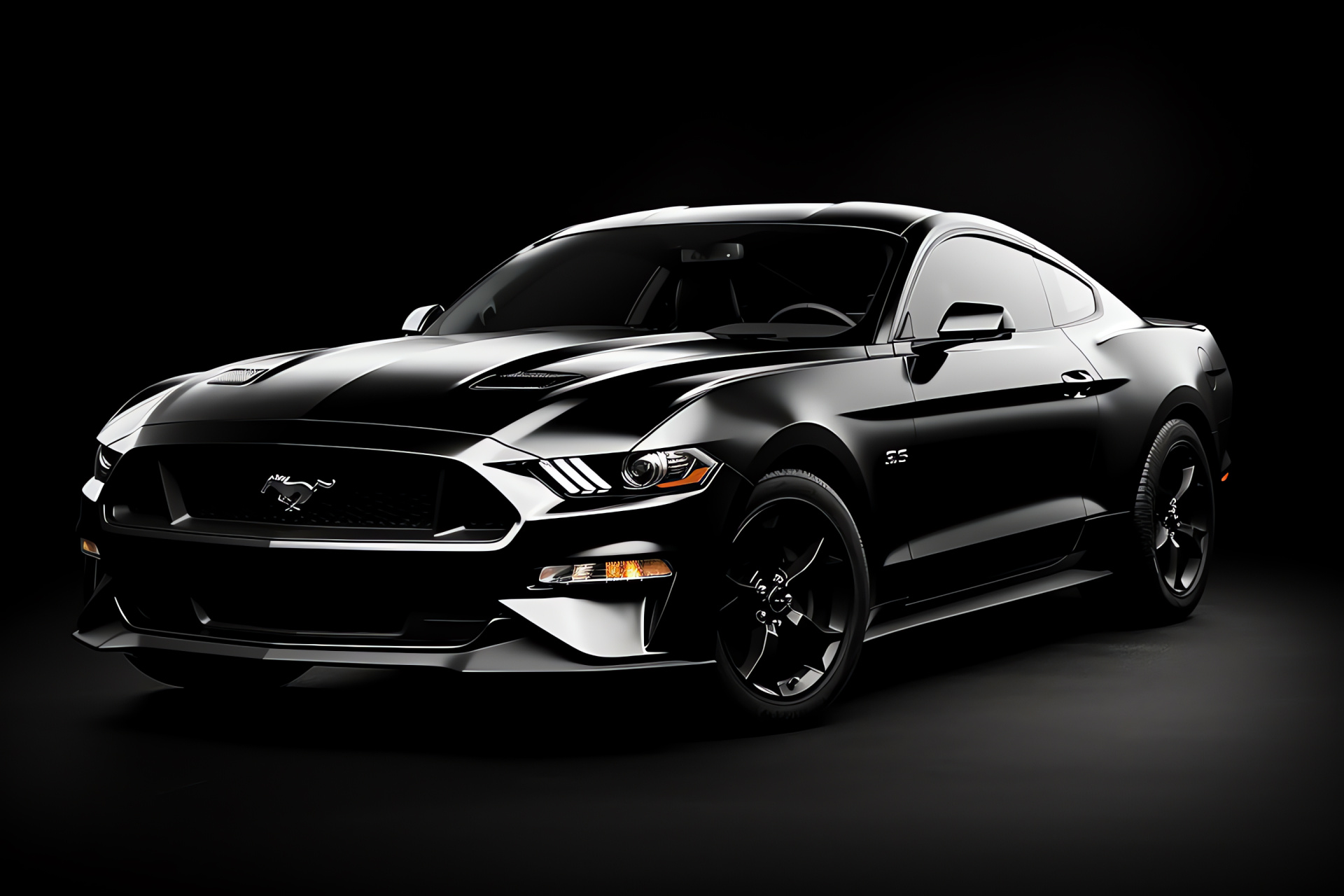 Ford Mustang, Elegance in simplicity, Sophisticated design, Powerful presence, Automotive silhouette, HD Desktop Image