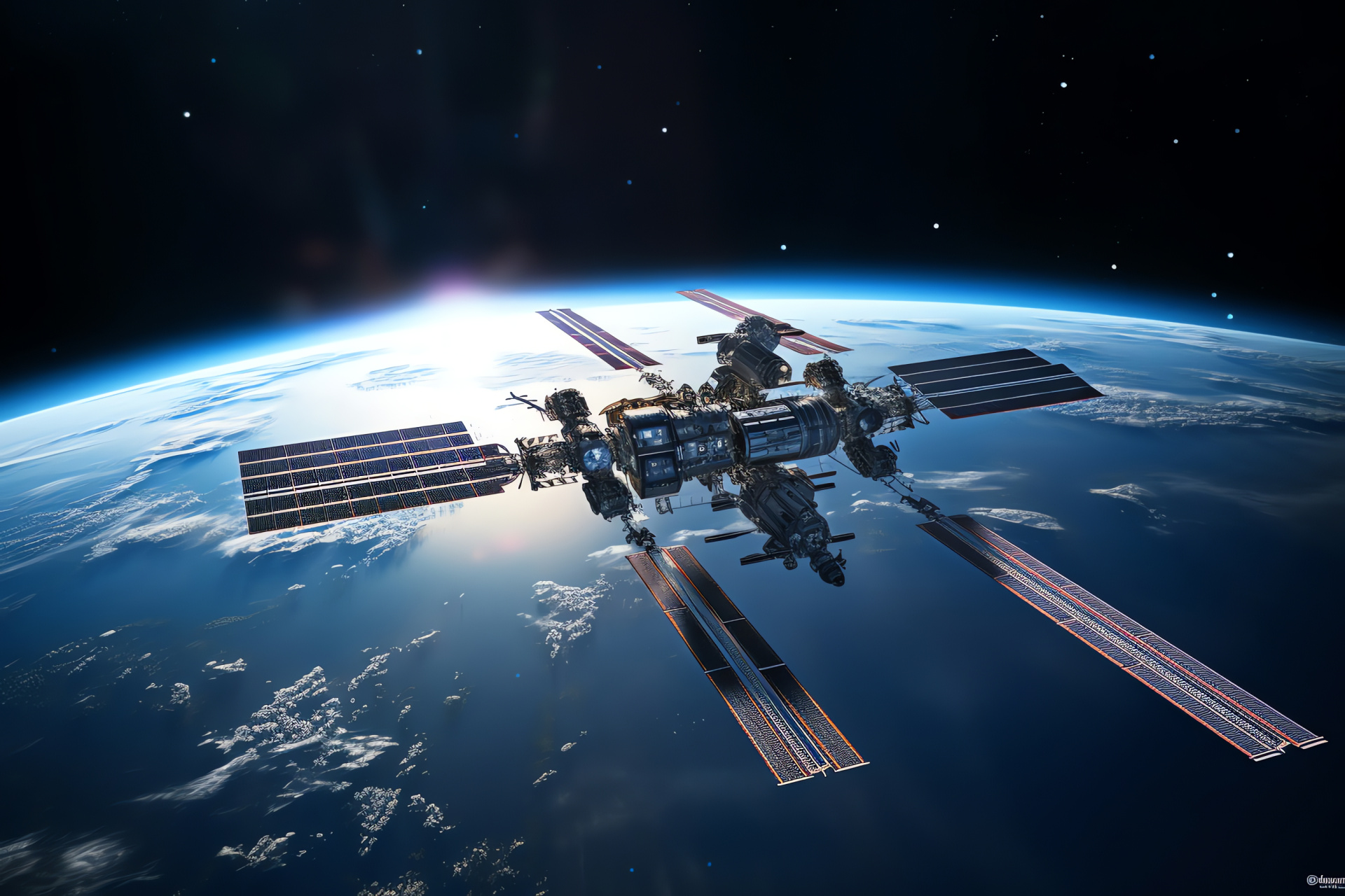 Global observatory station, Orbital science, Spacecraft habitat, Asteroid encounter, Space module units, HD Desktop Wallpaper