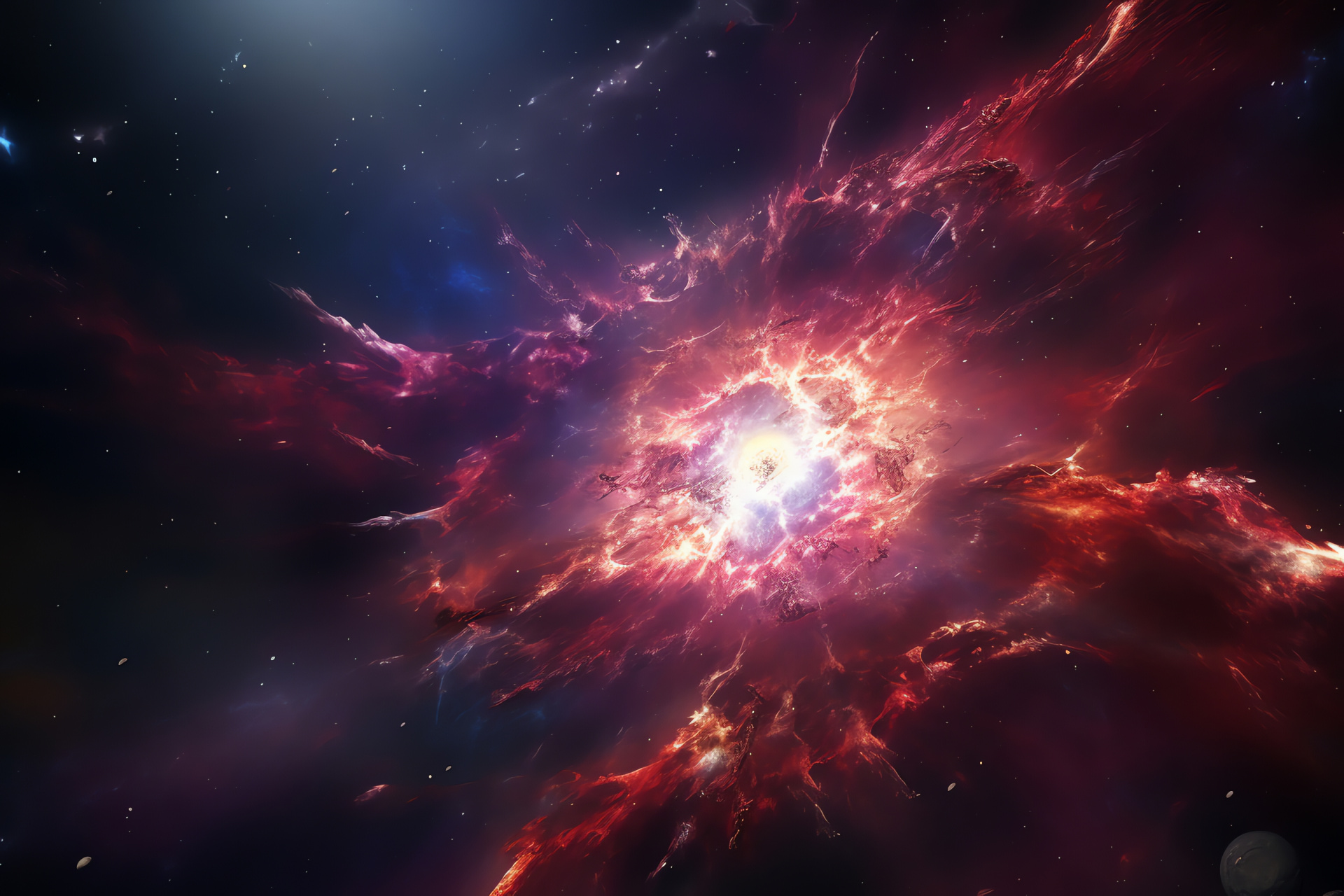 Supernova grandeur, Celestial explosion, Star collapse, Intergalactic event, Spectacular stellar, HD Desktop Image