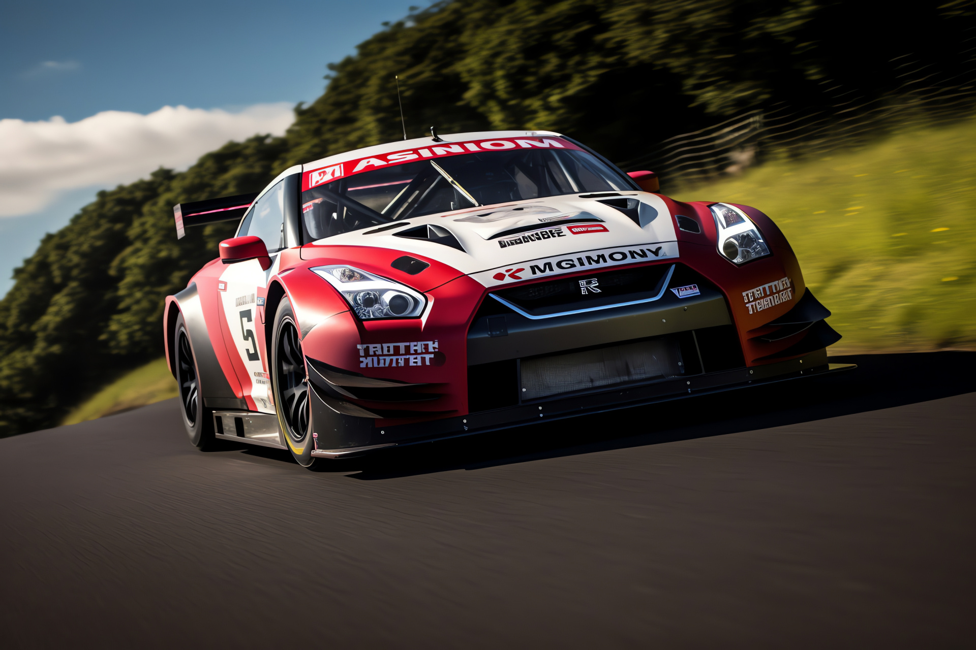 Nissan GT-R NISMO GT3, Competitive racing, Isle of Man TT, Racing aerodynamics, Motorsport challenge, HD Desktop Image