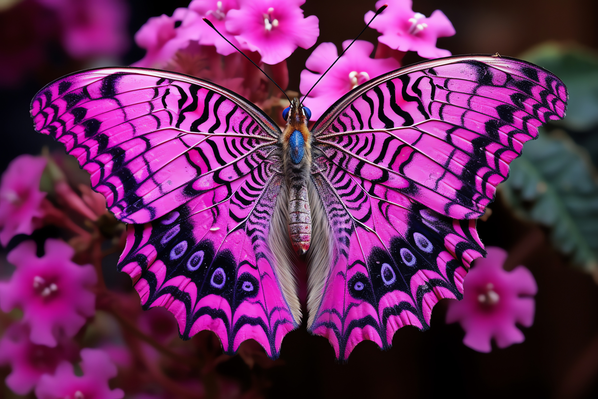 Pink And Purple Butterfly, Lepidopteran insect, flowering habitat, entomology, serene garden, HD Desktop Image