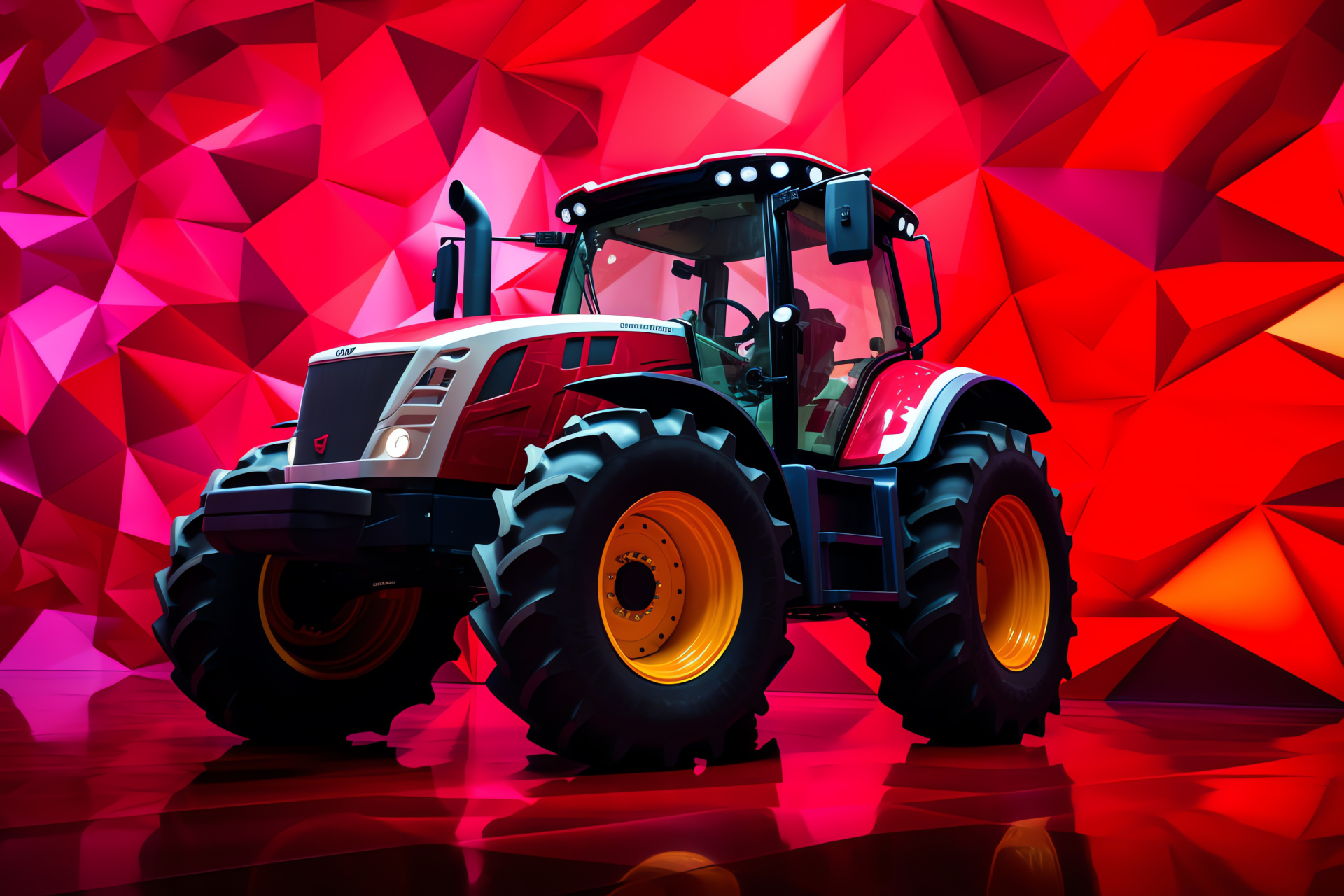 Case IH Puma tractor, Farm equipment, Side profile, Agricultural innovation, Geometric design, HD Desktop Image