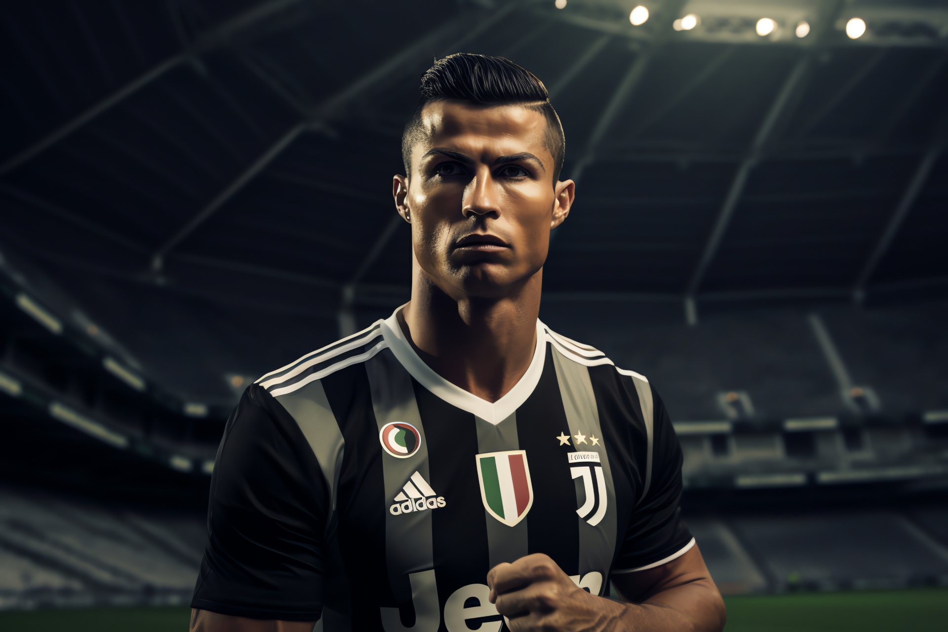 Cristiano Ronaldo, Sporting talent, Premier league, Soccer skills, Competitive pose, HD Desktop Image