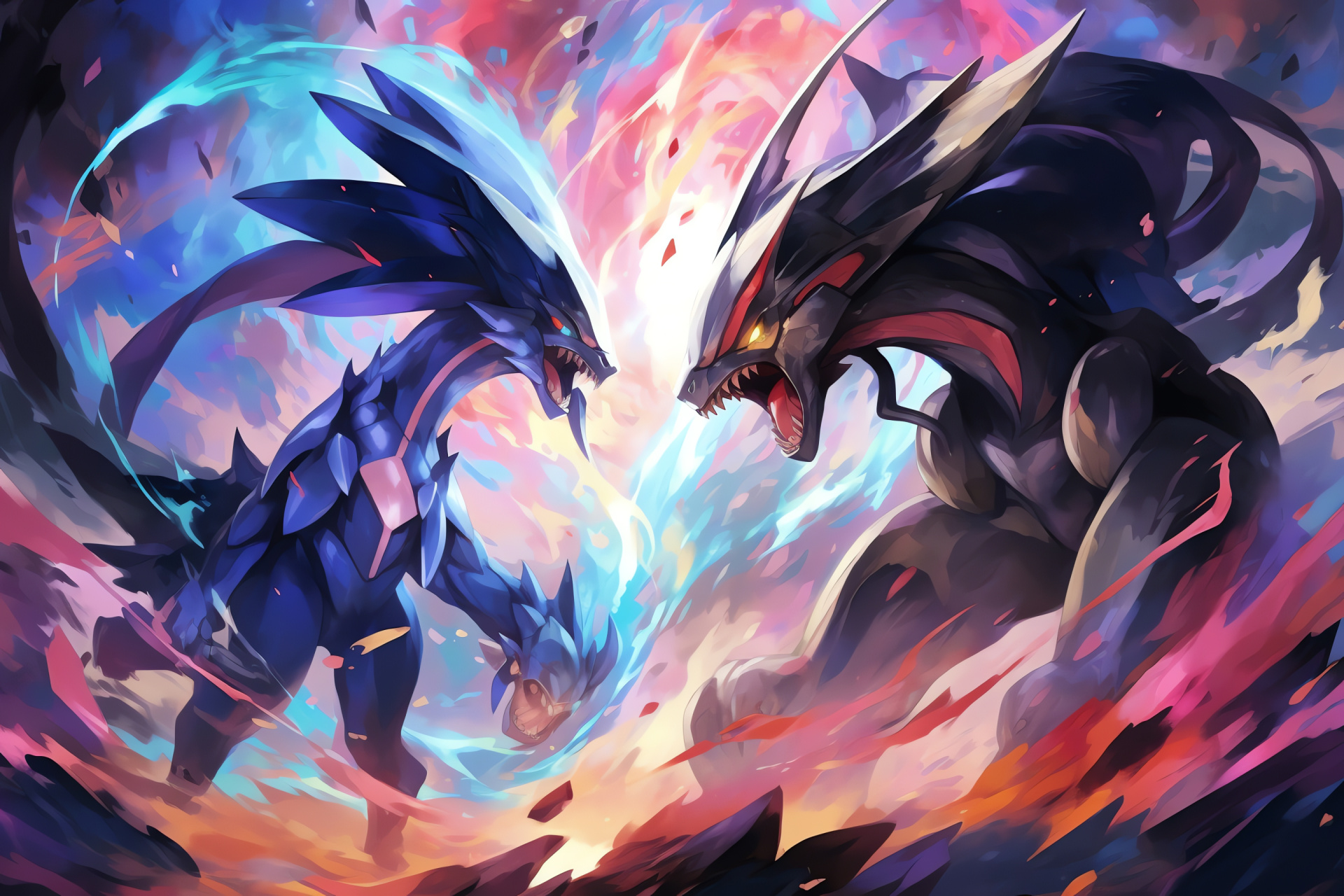 Diamond And Pearl journey, Sinnoh expanse, Champion Cynthia, Garchomp beside, Galactic opposition, HD Desktop Image