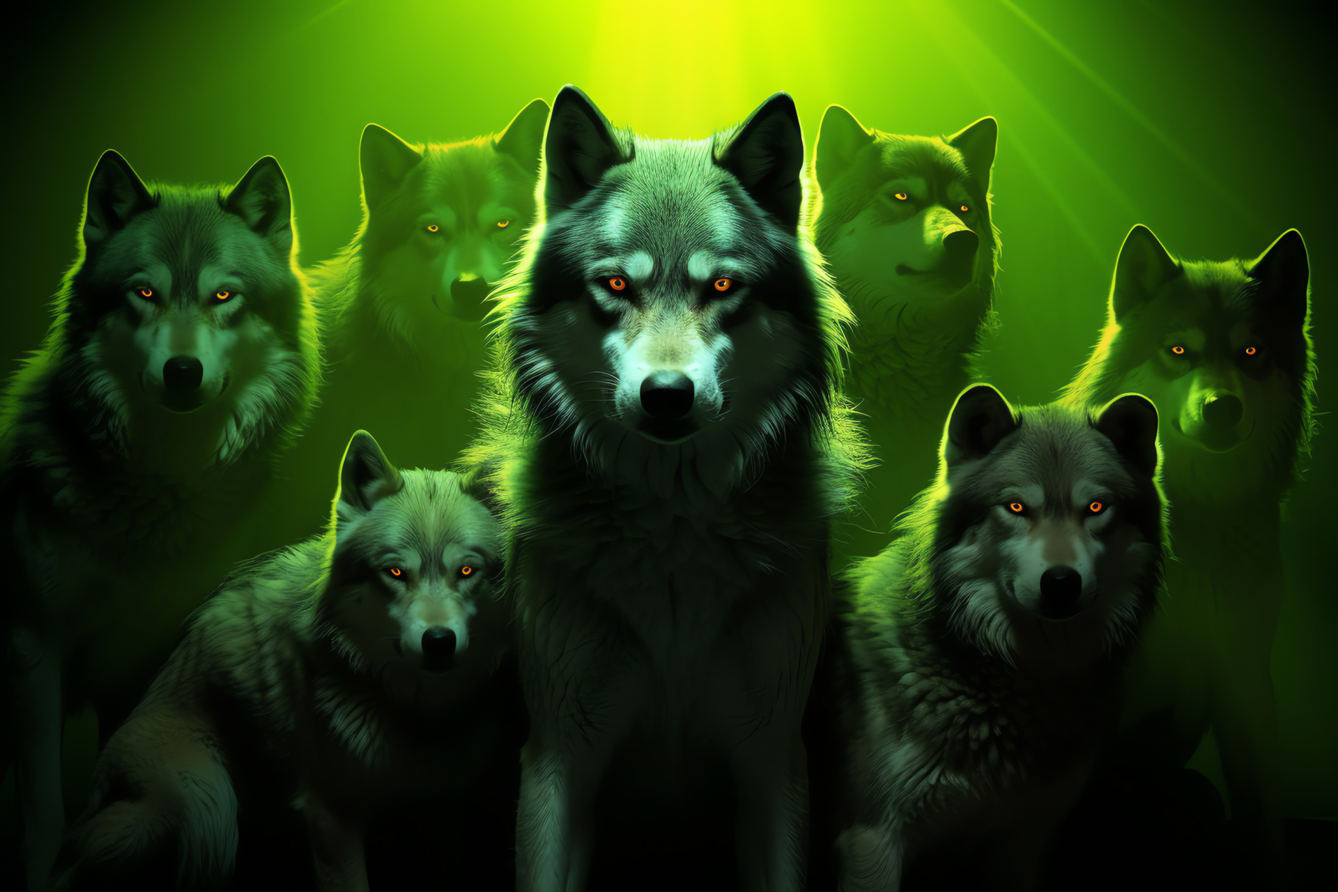 Canis lupus, Alpha predator, Wolf pack, Wilderness inhabitants, Canine eyes, HD Desktop Image