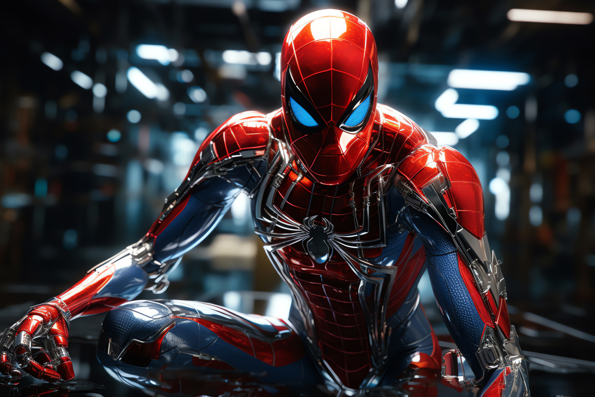 Spiderman movie, Aerial combat, Science fiction action, Marvel superhero, Cinematic thrill, HD Desktop Wallpaper