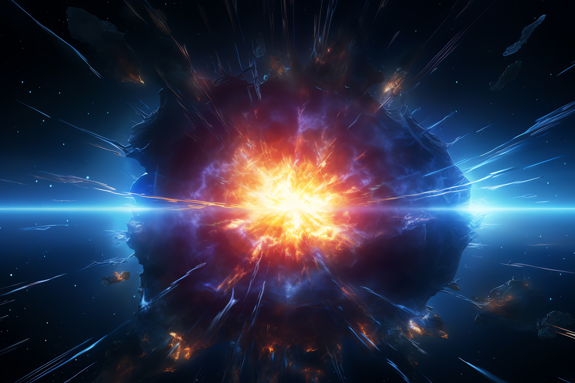 Supernova panorama, Galactic occurrence, Astral event, Space observation, Star disintegration, HD Desktop Wallpaper