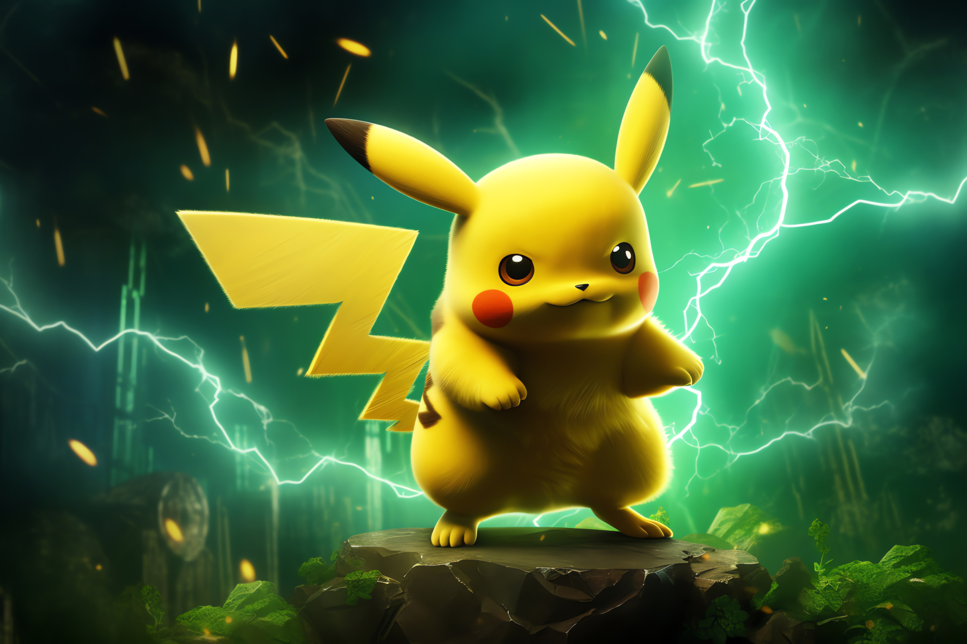 Pikachu, Pokmon Series, Ash's companion, Pokmon stardom, Joyful creature features, HD Desktop Wallpaper