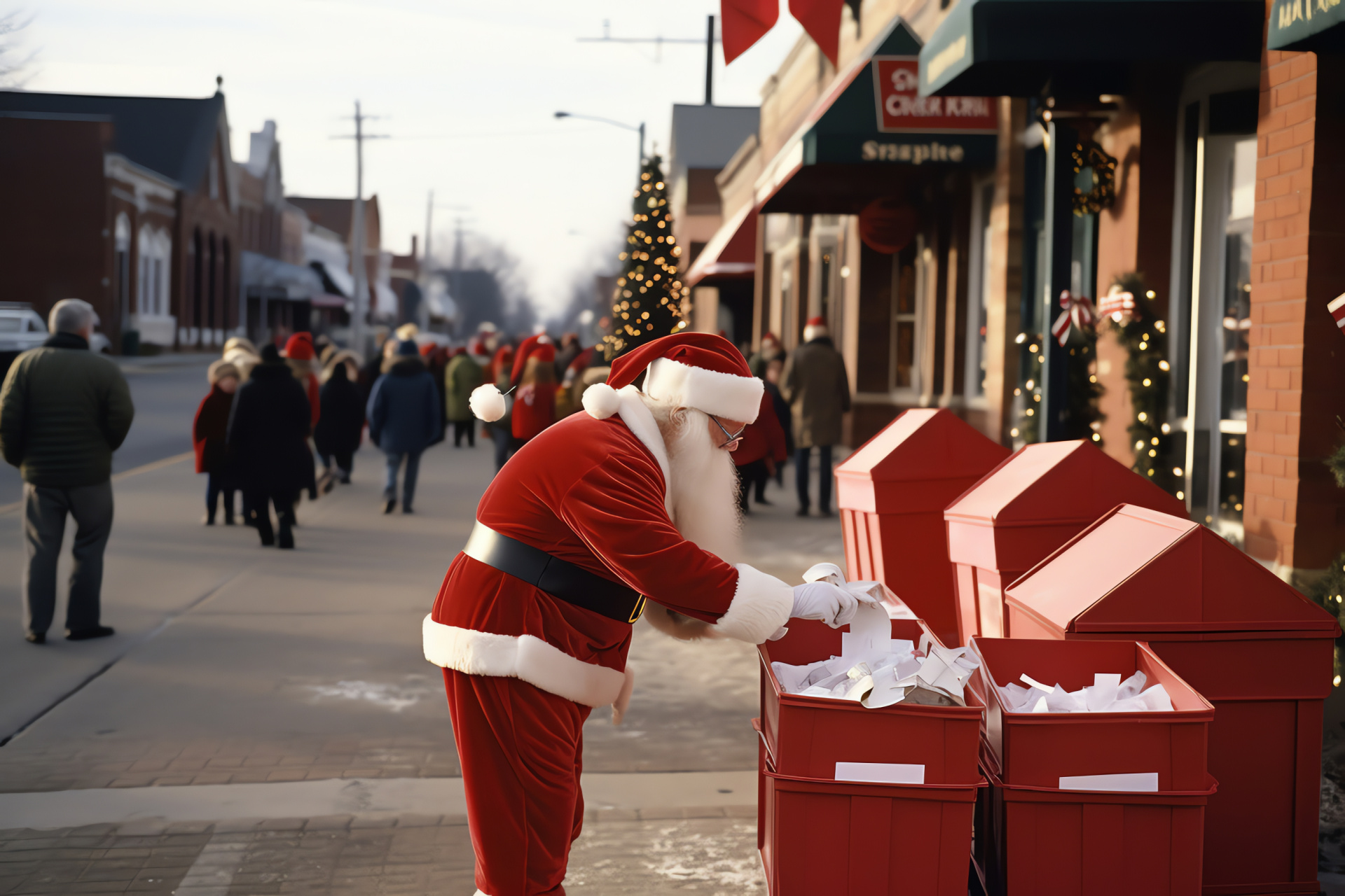 Religious celebration, Santa Claus town, Indiana holiday spirit, Festive spirits, Christmas letters tradition, HD Desktop Image